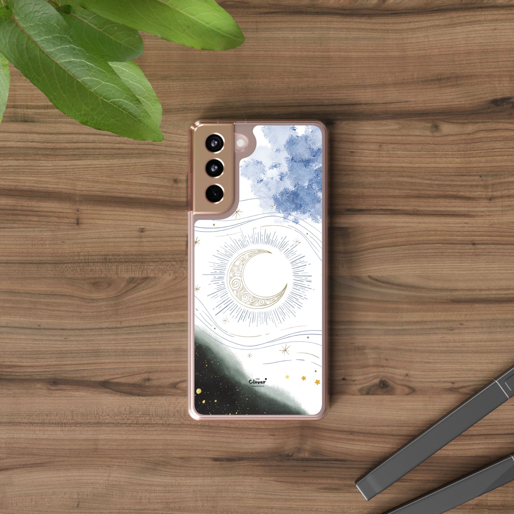 Celestial Flow – Moonlight Magic Clear Phone Case - Image 29