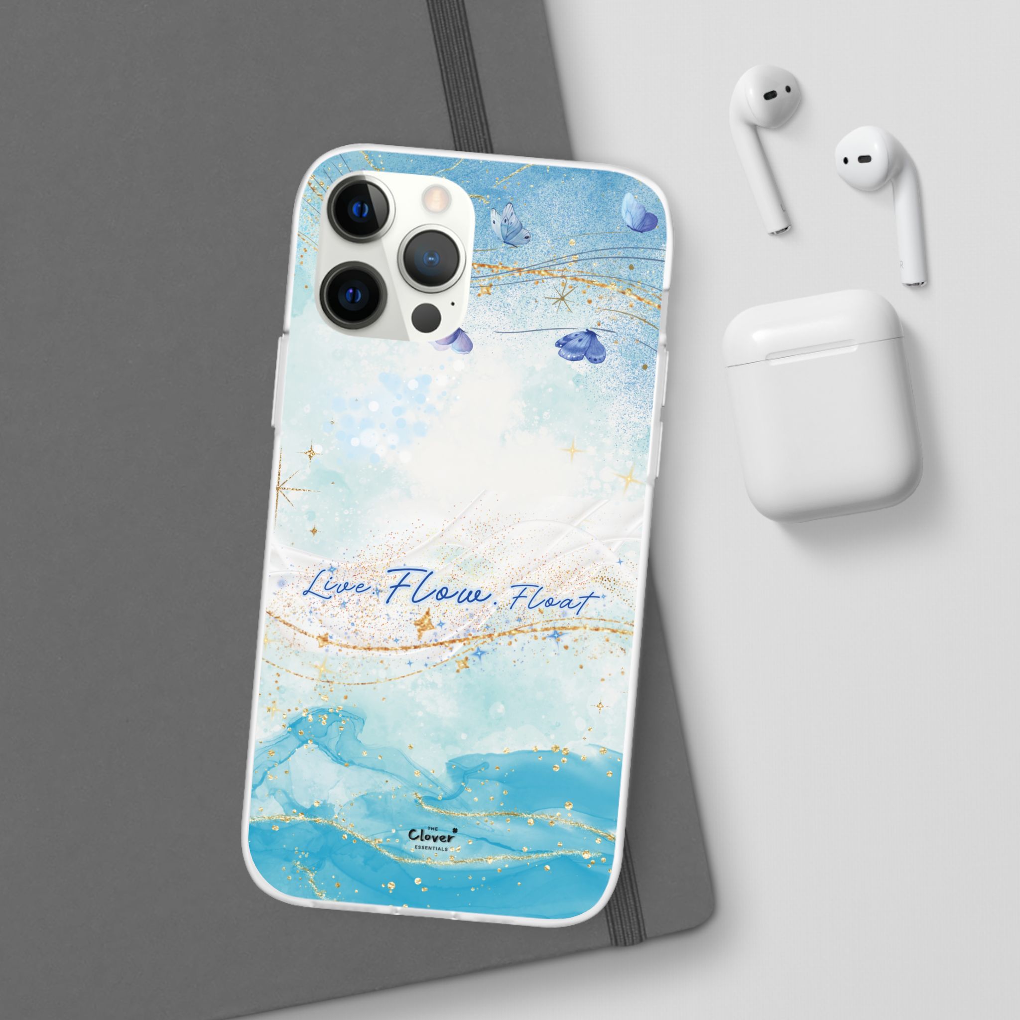 "Live. Flow. Float." — Serene Butterfly Flexi Phone Case - Image 60