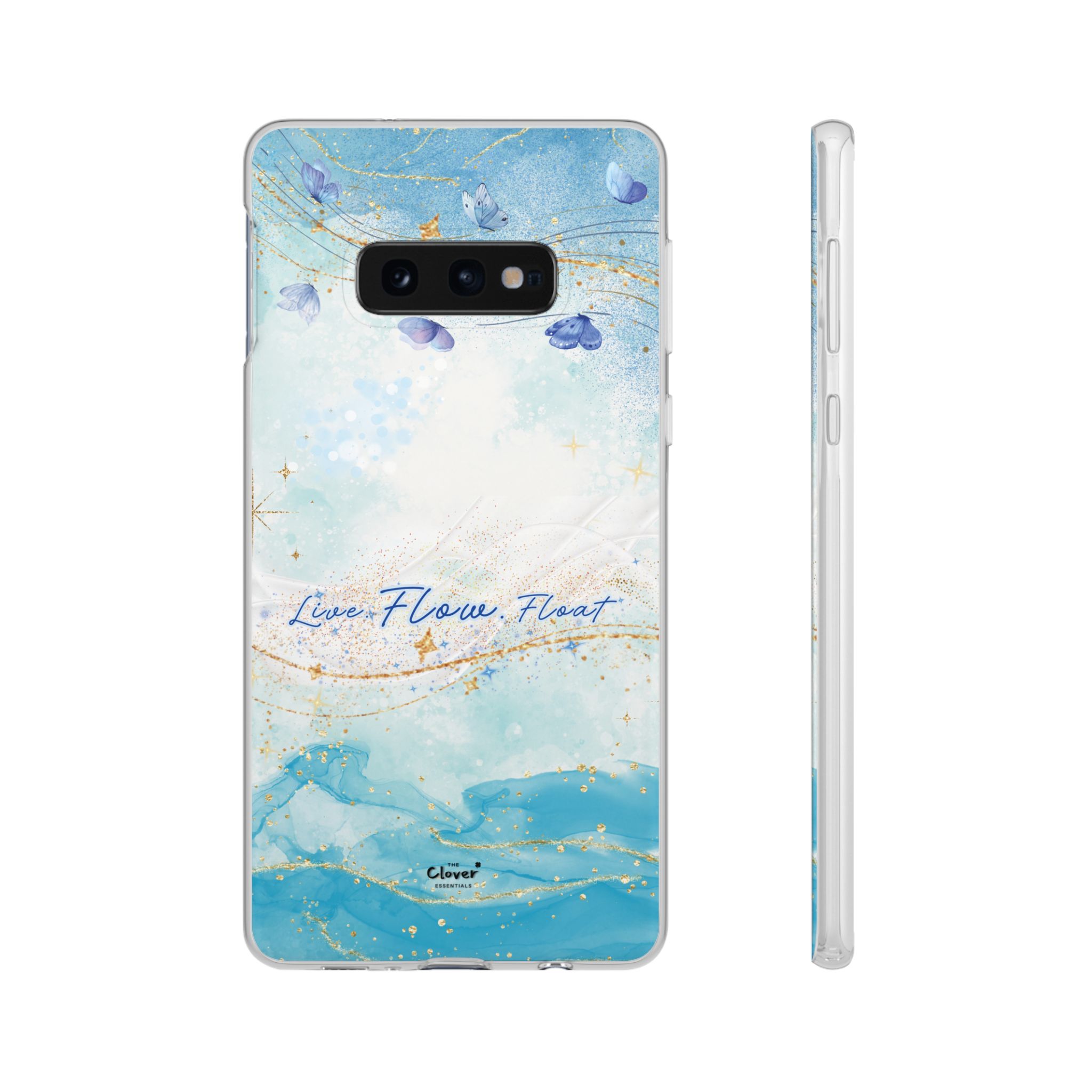 "Live. Flow. Float." — Serene Butterfly Flexi Phone Case - Image 7