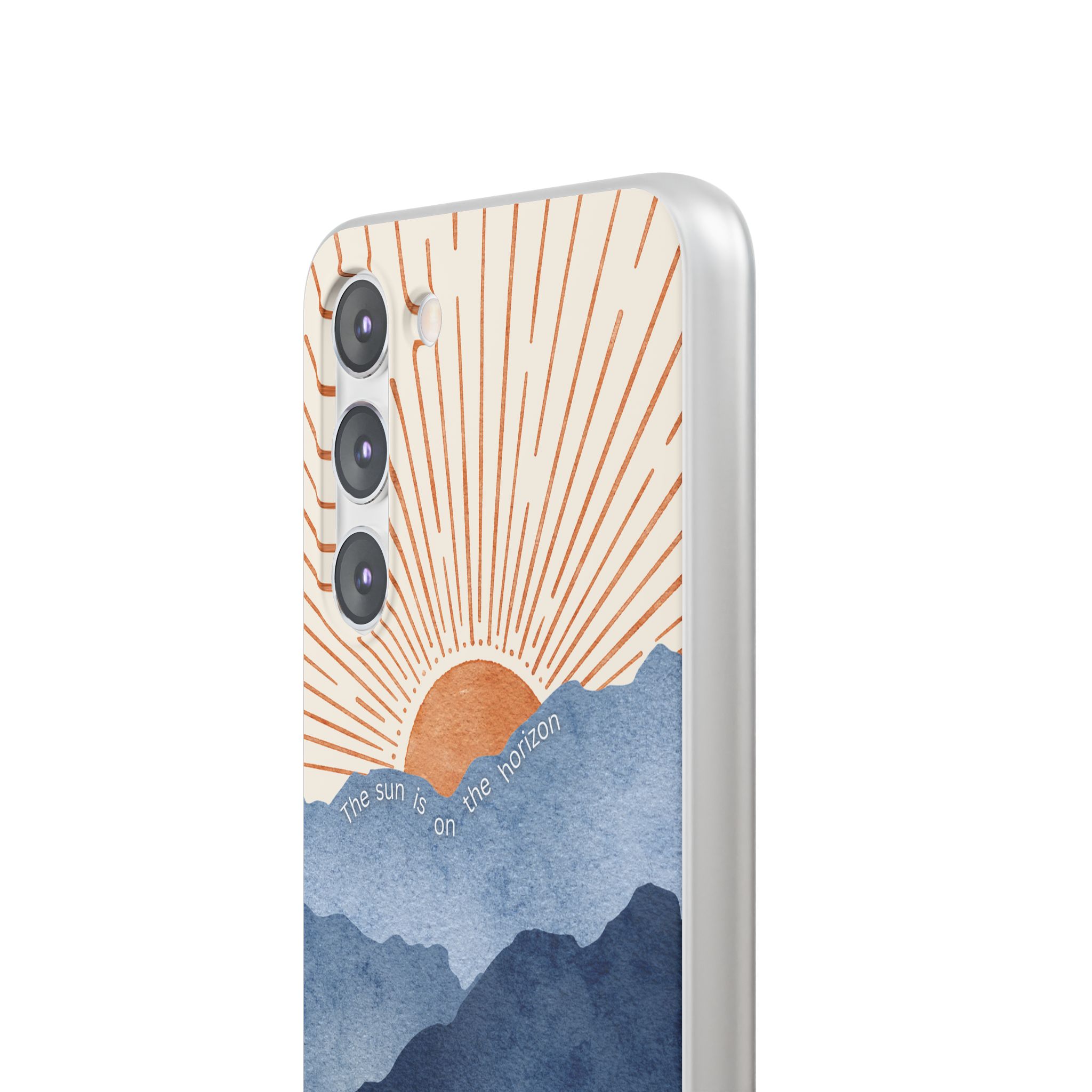 "The Sun is on the Horizon" – Sunrise Serenity Flexi Phone Case - Image 162