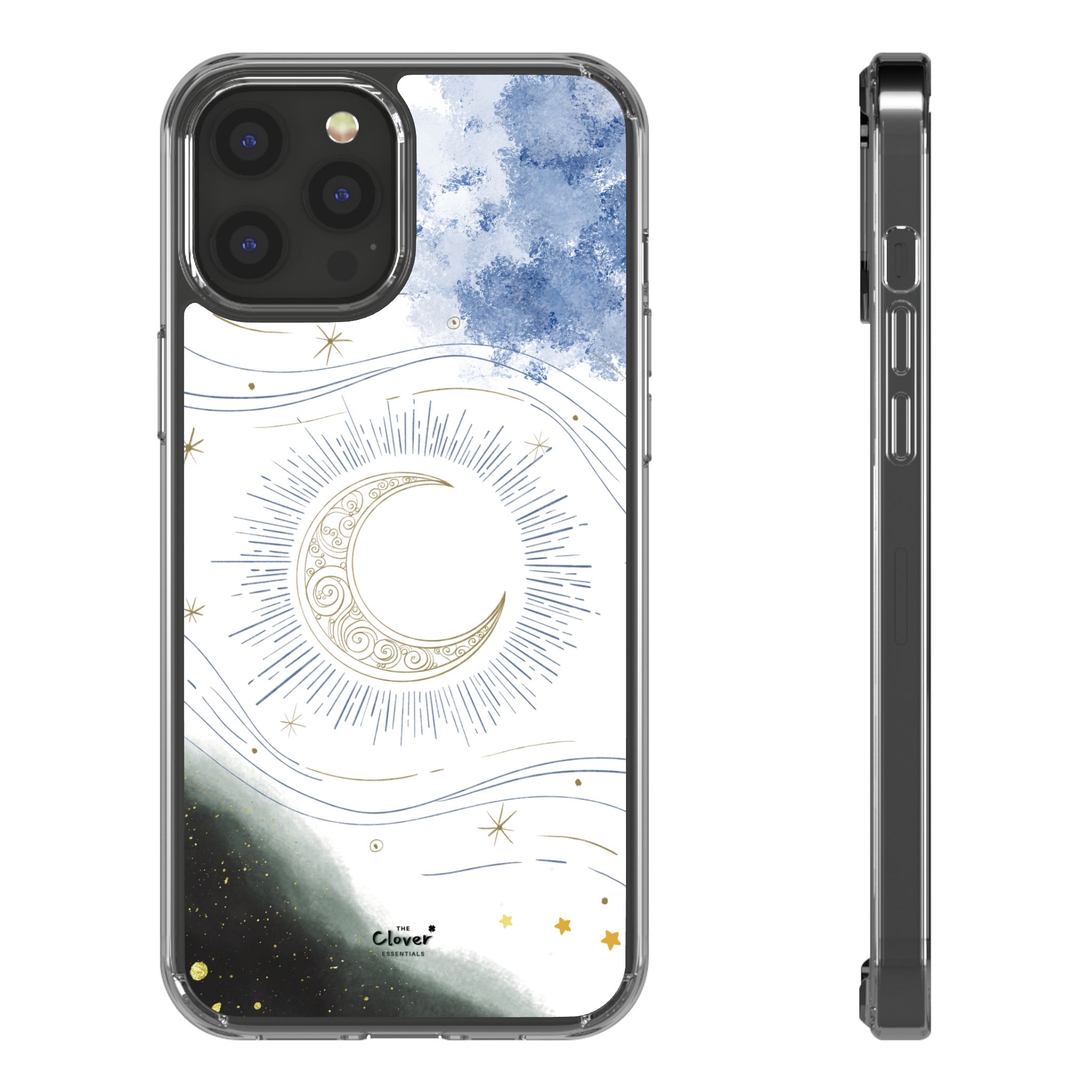 Celestial Flow – Moonlight Magic Clear Phone Case - Image 11