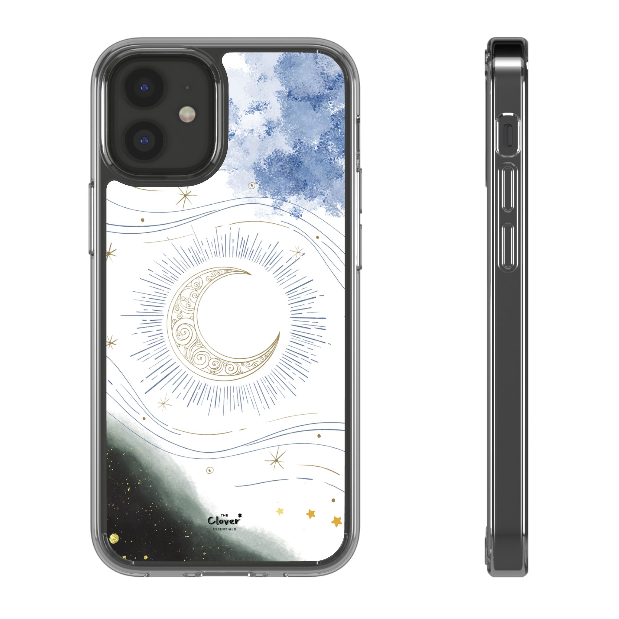 Celestial Flow – Moonlight Magic Clear Phone Case - Image 5