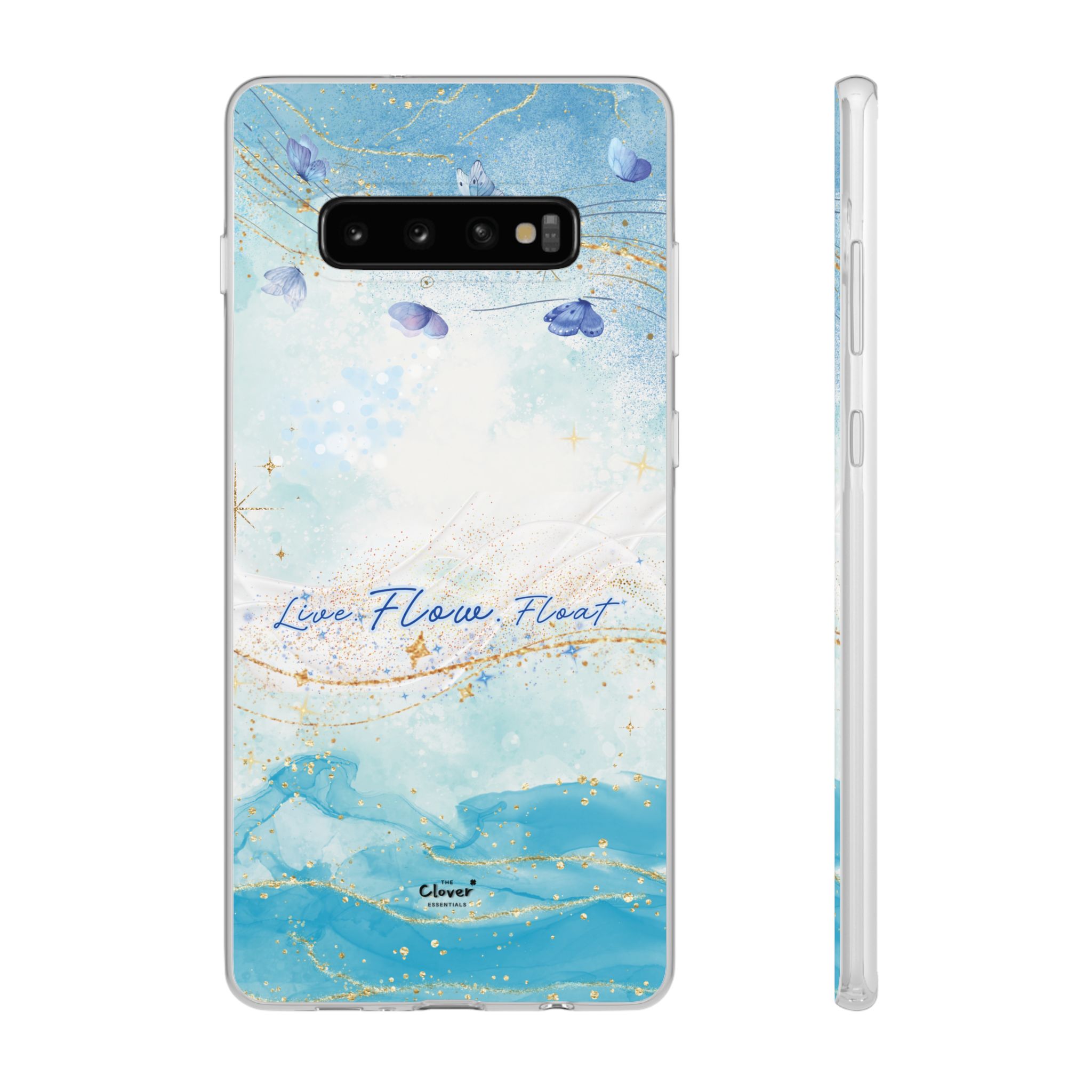 "Live. Flow. Float." — Serene Butterfly Flexi Phone Case - Image 10