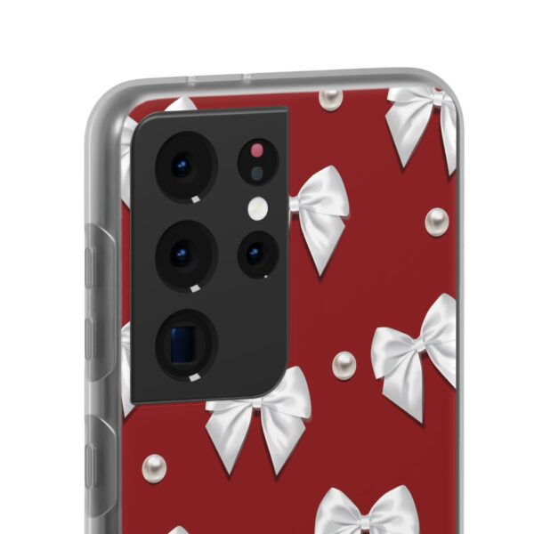 Flexi Case - Elegant Pearl & Bow Red Flexi Case - Holiday Gift for Fashion Lovers - Image 88