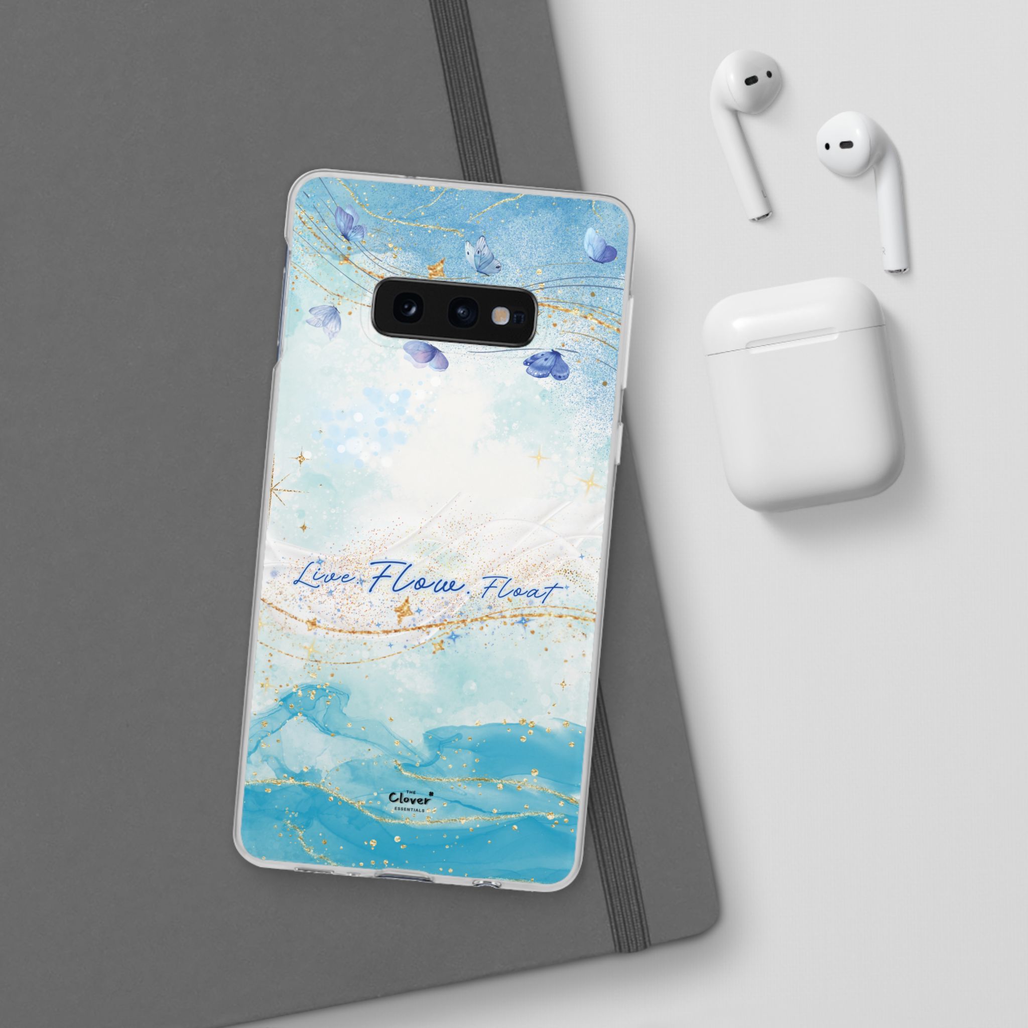 "Live. Flow. Float." — Serene Butterfly Flexi Phone Case - Image 9