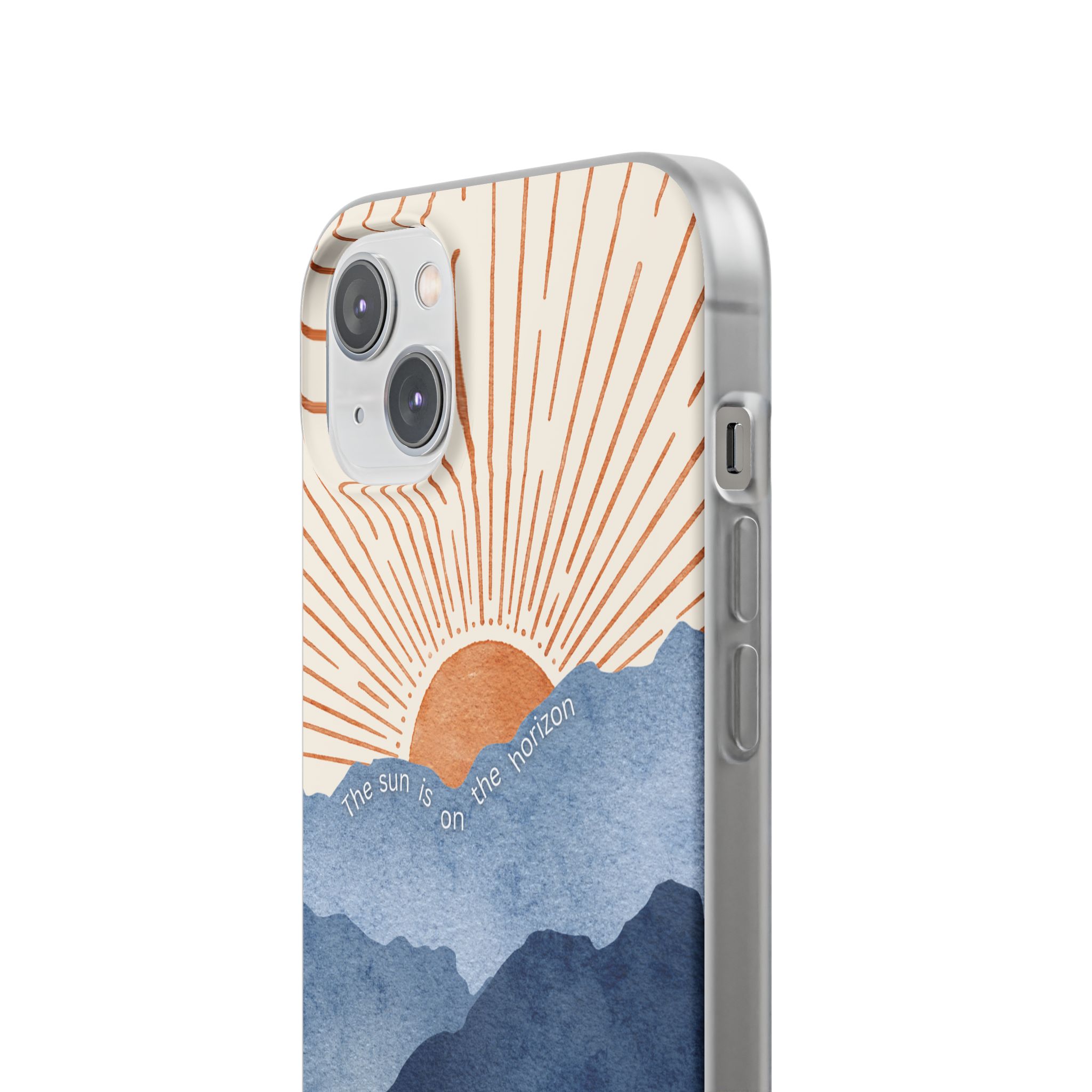 "The Sun is on the Horizon" – Sunrise Serenity Flexi Phone Case - Image 178