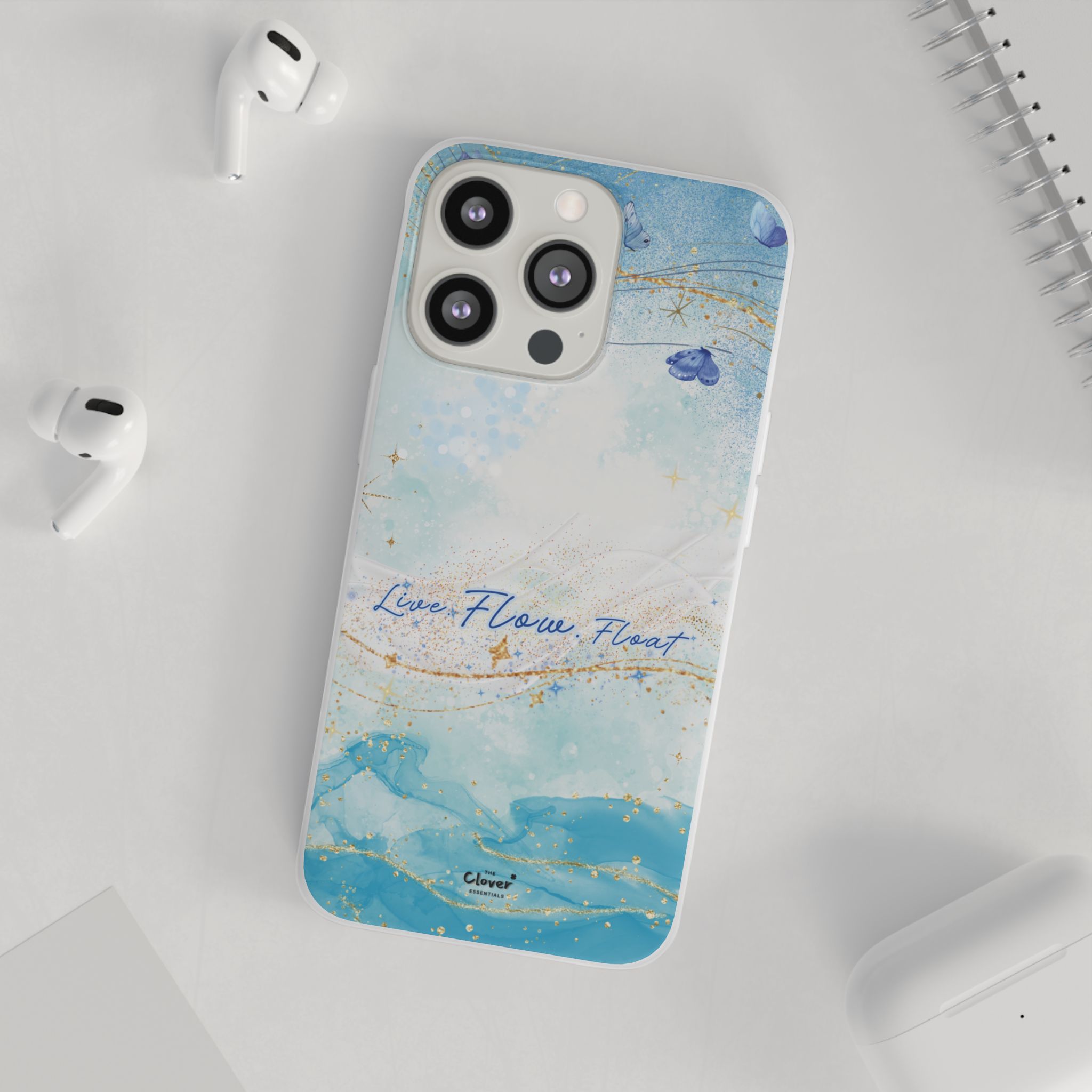 "Live. Flow. Float." — Serene Butterfly Flexi Phone Case - Image 96