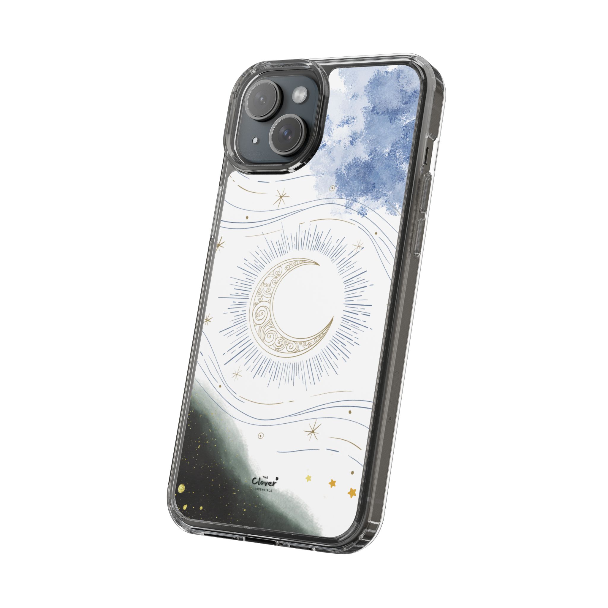 Celestial Flow – Moonlight Magic Clear Phone Case - Image 89