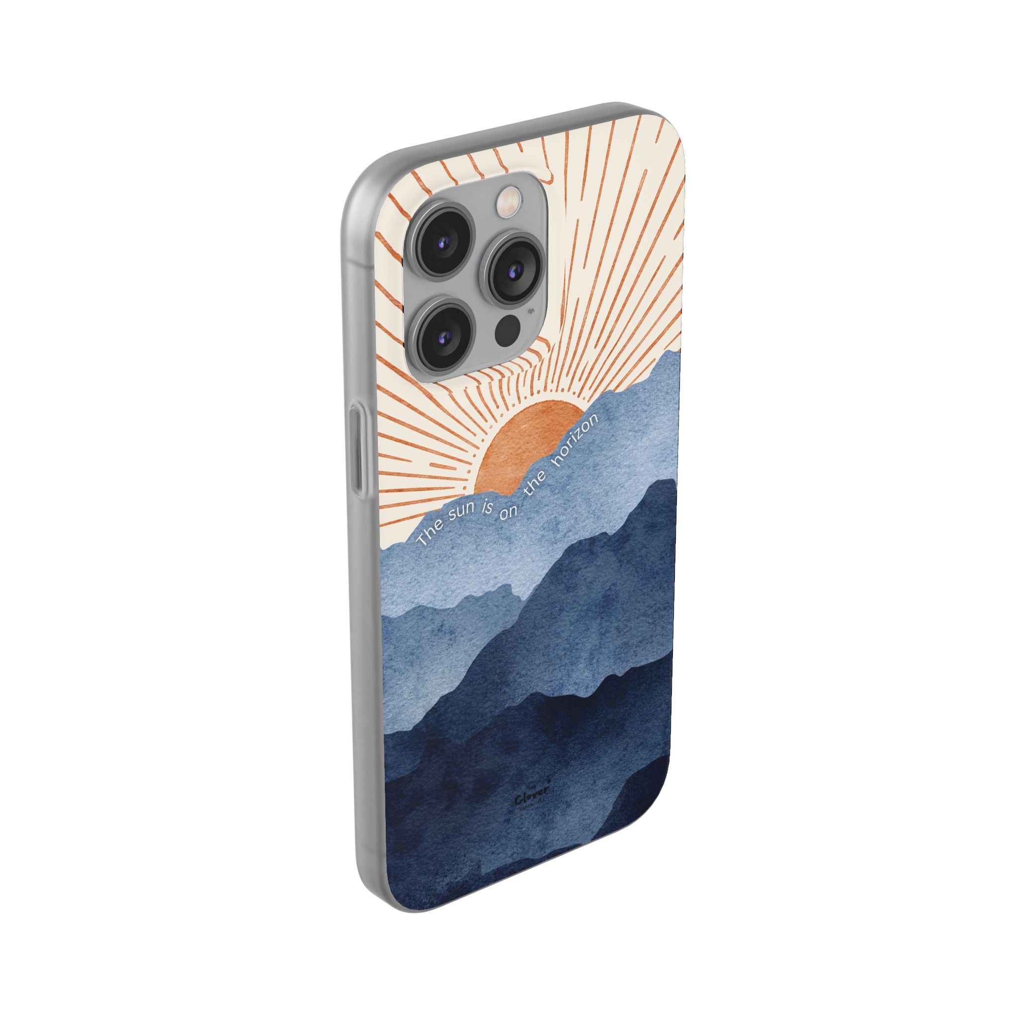 "The Sun is on the Horizon" – Sunrise Serenity Flexi Phone Case - Image 183