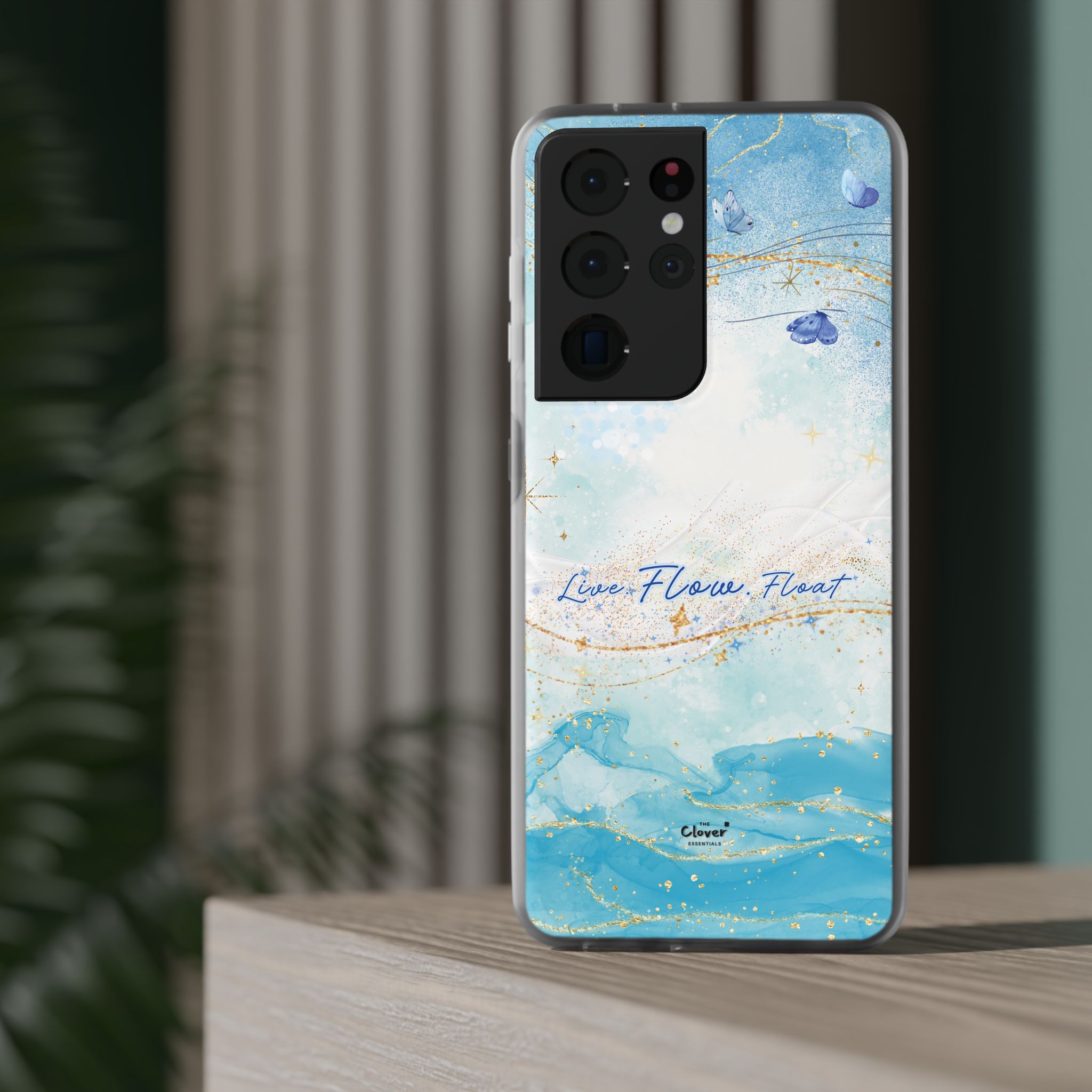 "Live. Flow. Float." — Serene Butterfly Flexi Phone Case - Image 121