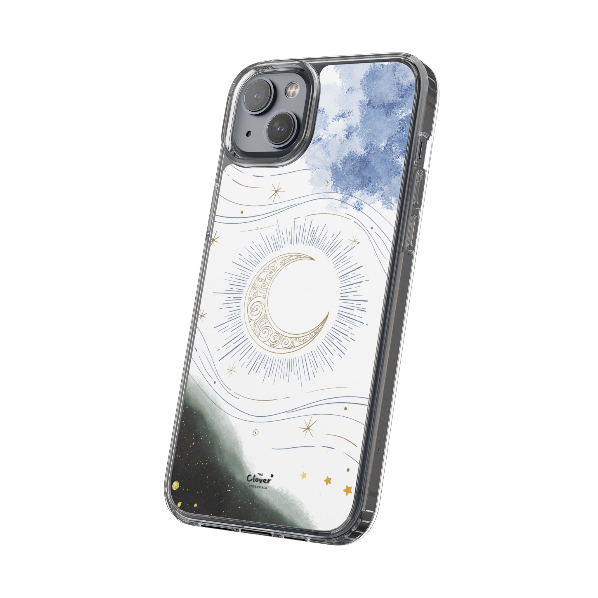 Celestial Flow – Moonlight Magic Clear Phone Case - Image 105