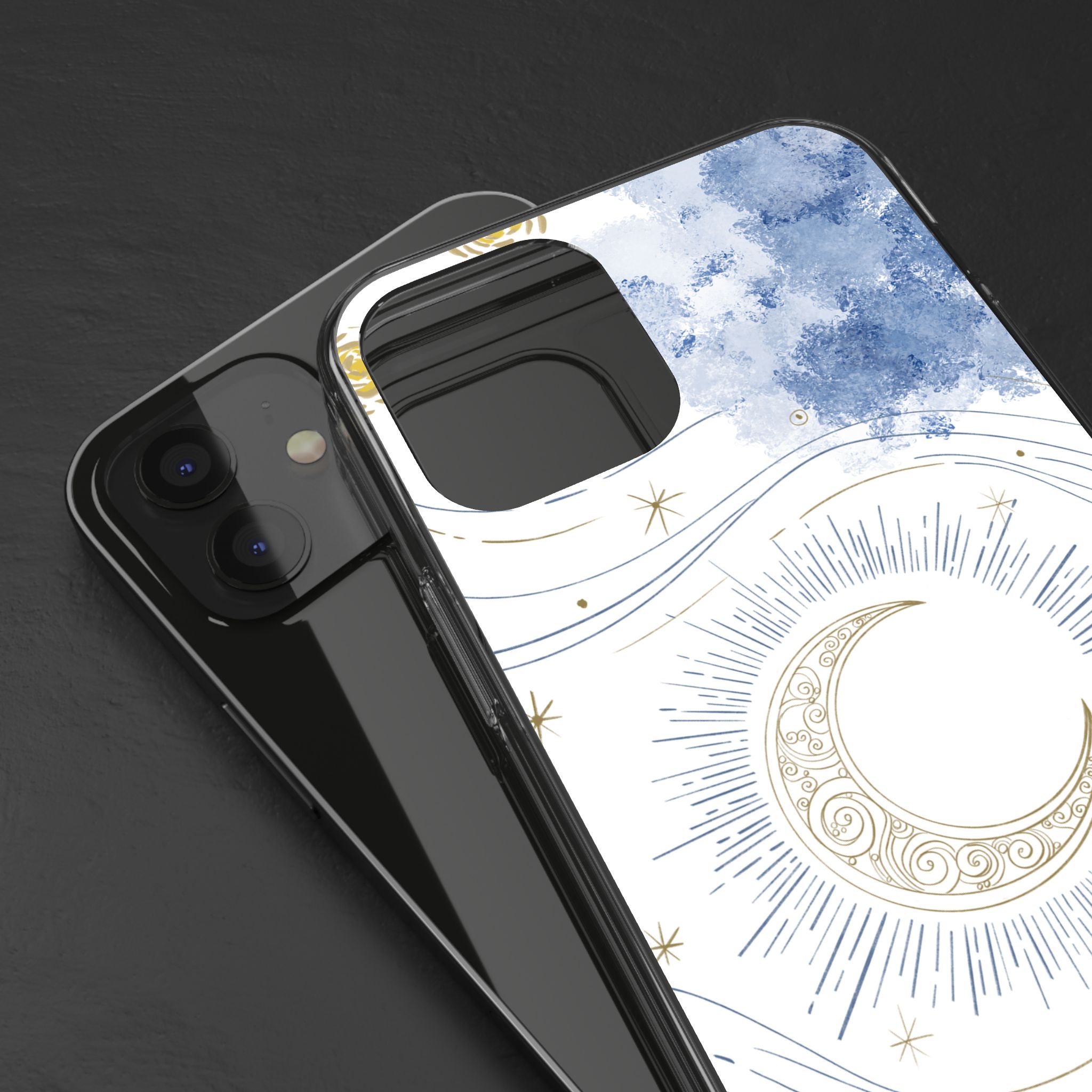 Celestial Flow – Moonlight Magic Clear Phone Case - Image 8