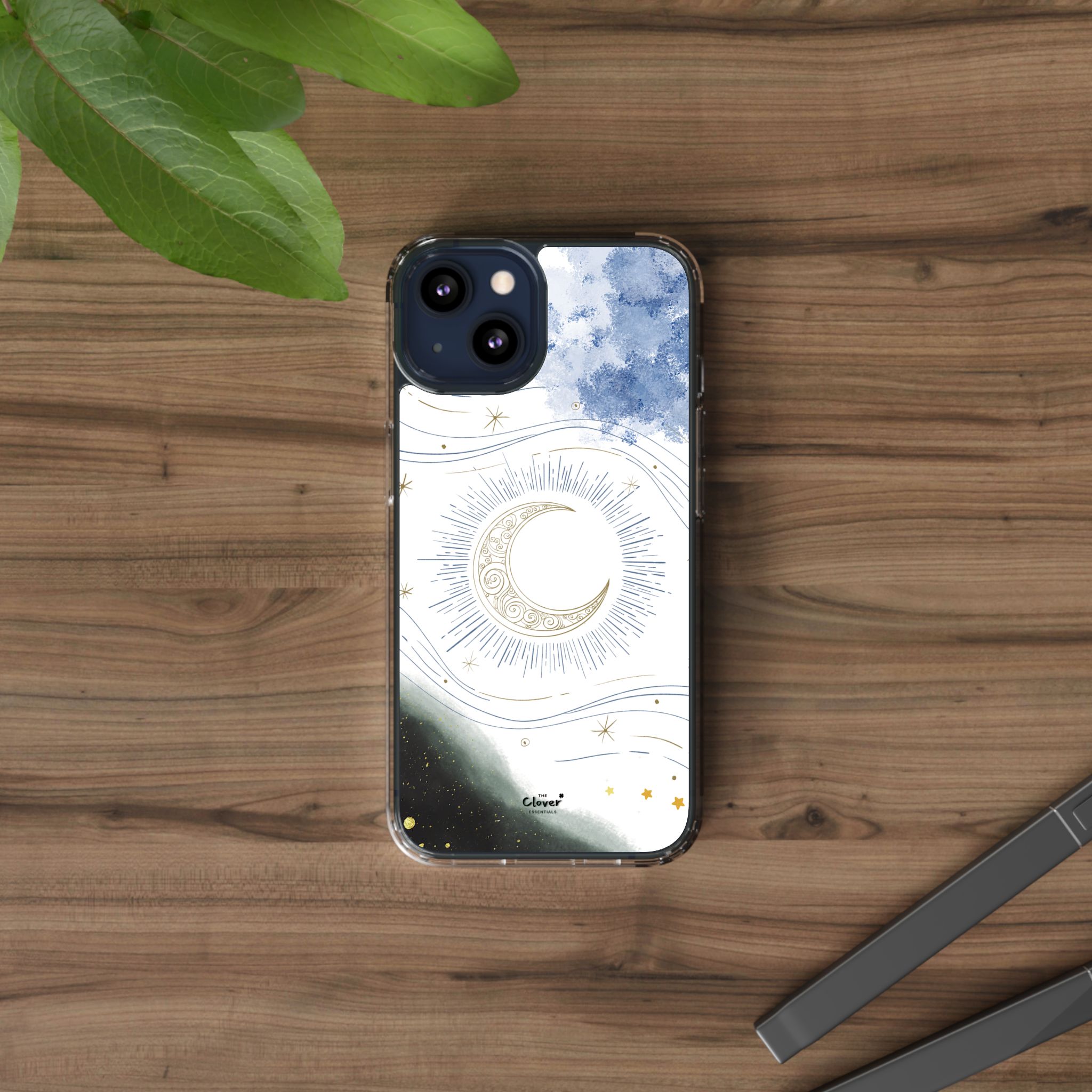 Celestial Flow – Moonlight Magic Clear Phone Case - Image 42
