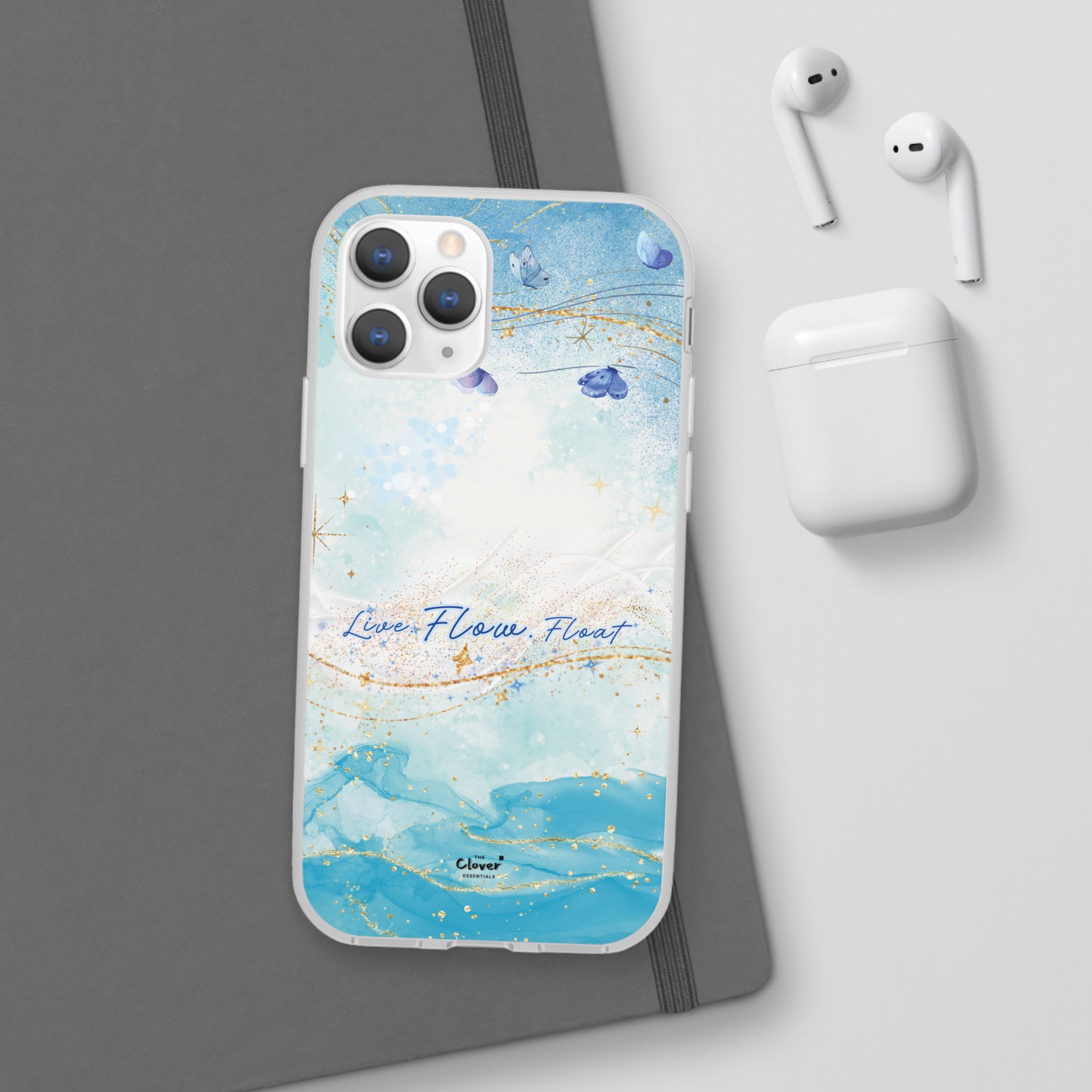 "Live. Flow. Float." — Serene Butterfly Flexi Phone Case - Image 18