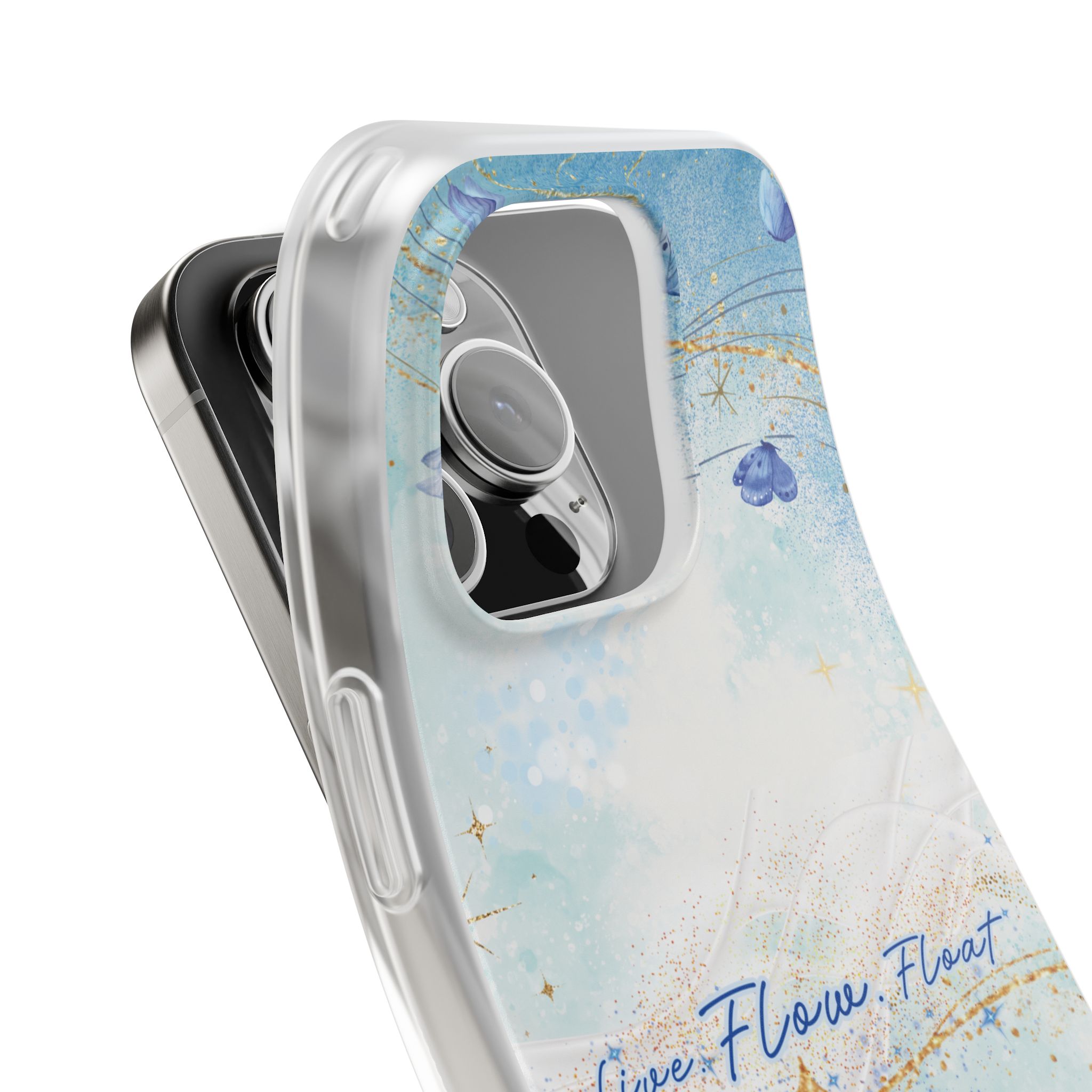 "Live. Flow. Float." — Serene Butterfly Flexi Phone Case - Image 234