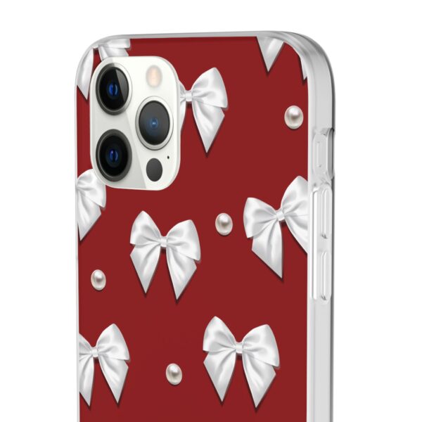 Flexi Case - Elegant Pearl & Bow Red Flexi Case - Holiday Gift for Fashion Lovers - Image 50