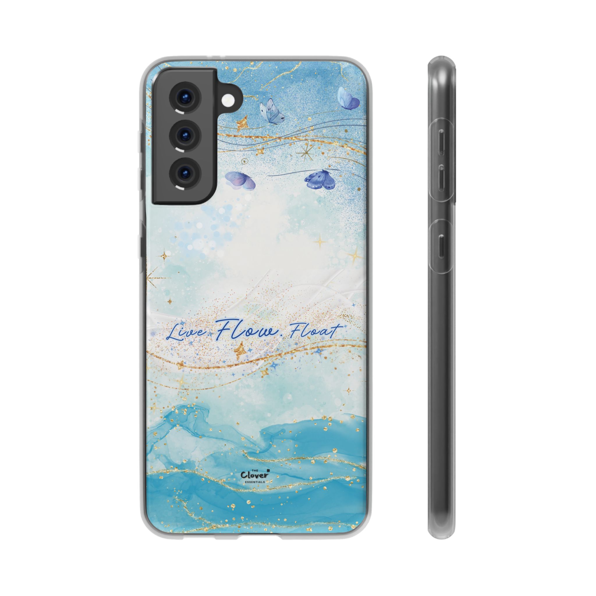 "Live. Flow. Float." — Serene Butterfly Flexi Phone Case - Image 115