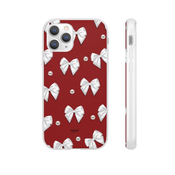 Flexi Case - Elegant Pearl & Bow Red Flexi Case - Holiday Gift for Fashion Lovers - Image 33