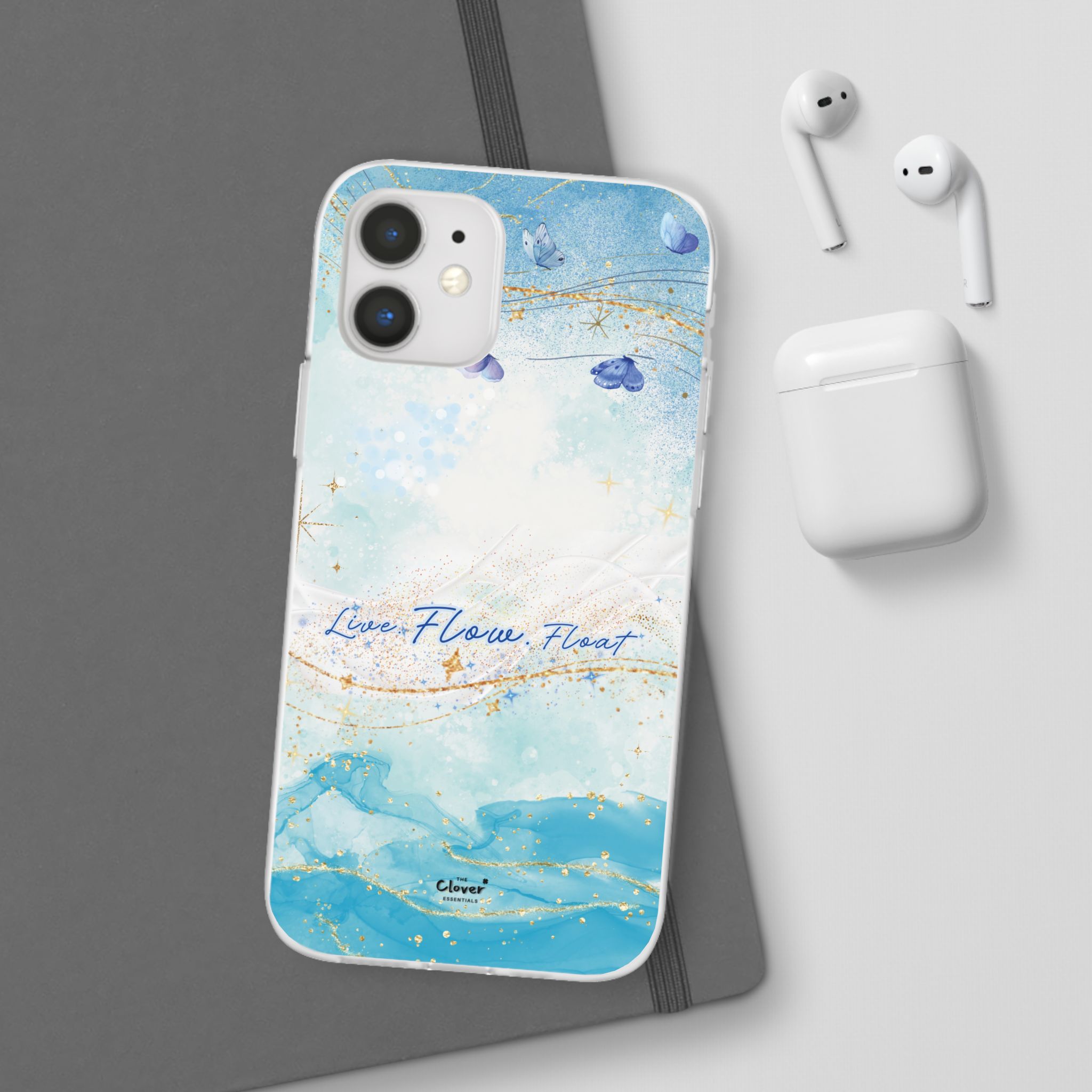"Live. Flow. Float." — Serene Butterfly Flexi Phone Case - Image 36