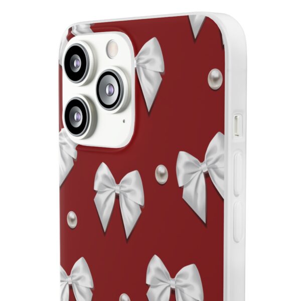 Flexi Case - Elegant Pearl & Bow Red Flexi Case - Holiday Gift for Fashion Lovers - Image 63