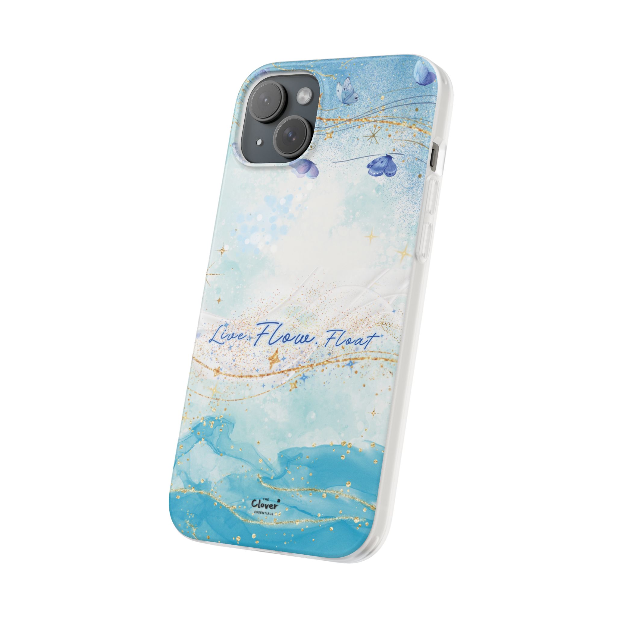 "Live. Flow. Float." — Serene Butterfly Flexi Phone Case - Image 209
