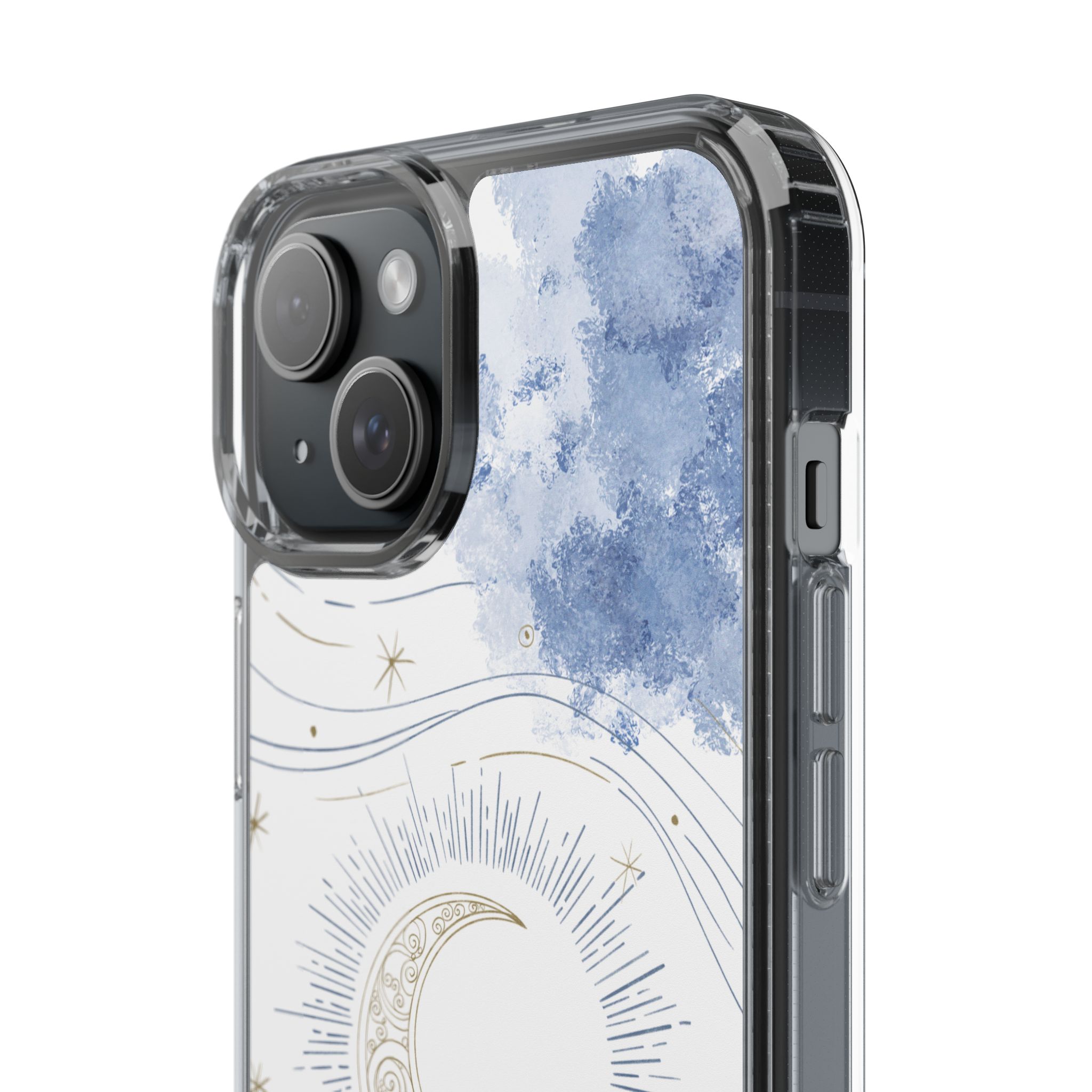 Celestial Flow – Moonlight Magic Clear Phone Case - Image 91