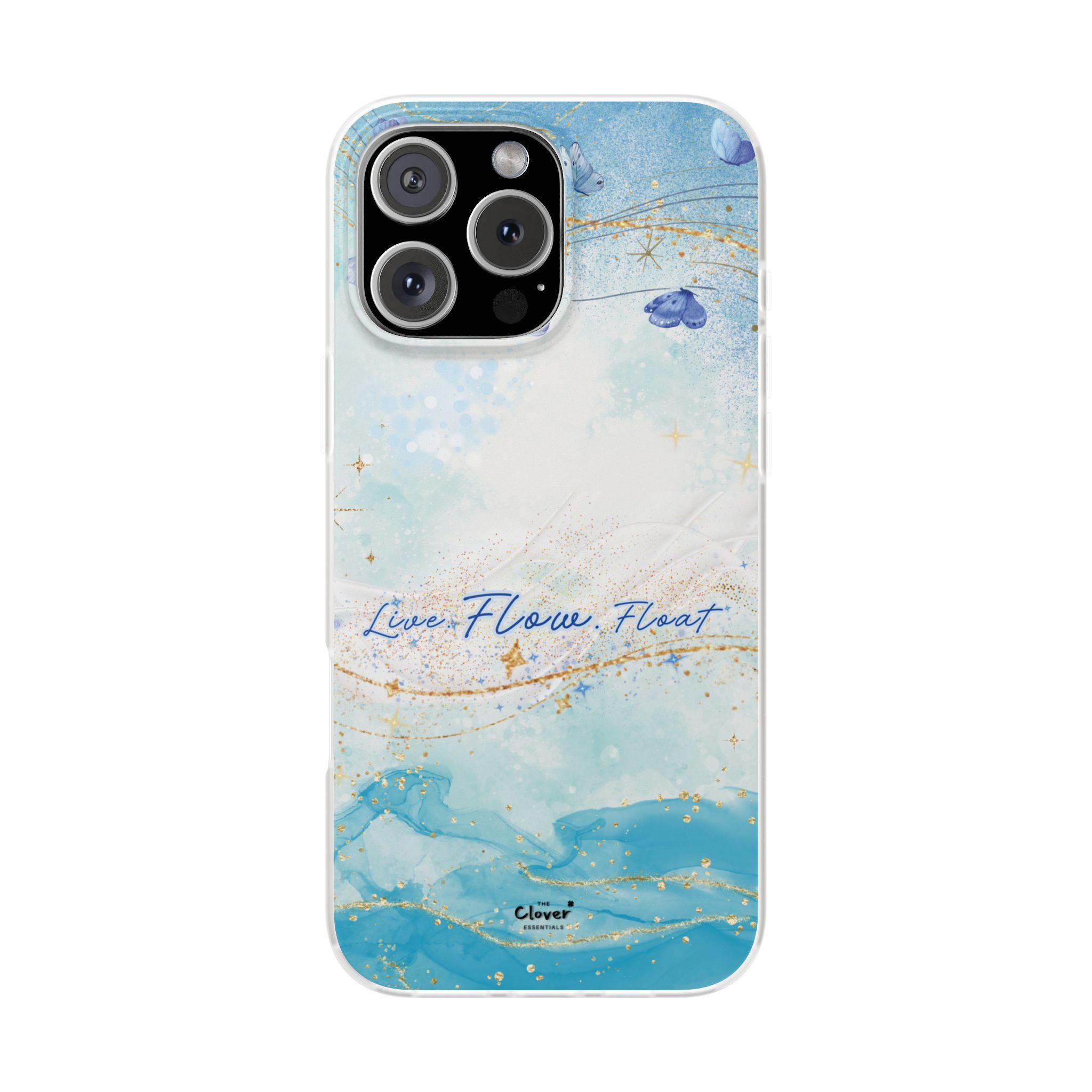 "Live. Flow. Float." — Serene Butterfly Flexi Phone Case