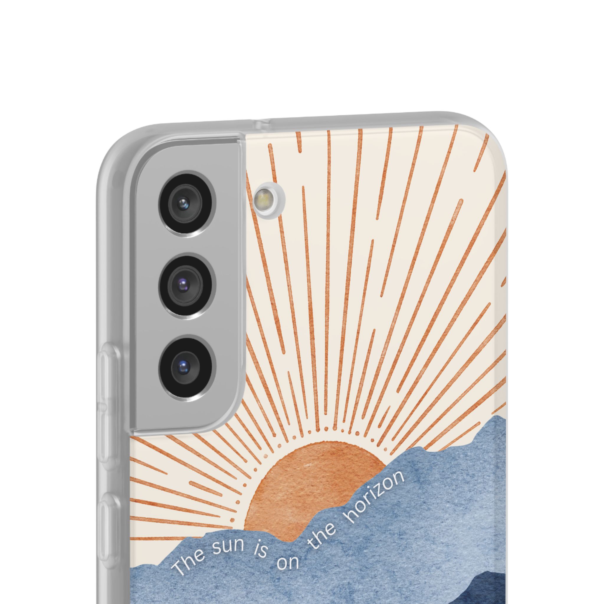 "The Sun is on the Horizon" – Sunrise Serenity Flexi Phone Case - Image 136