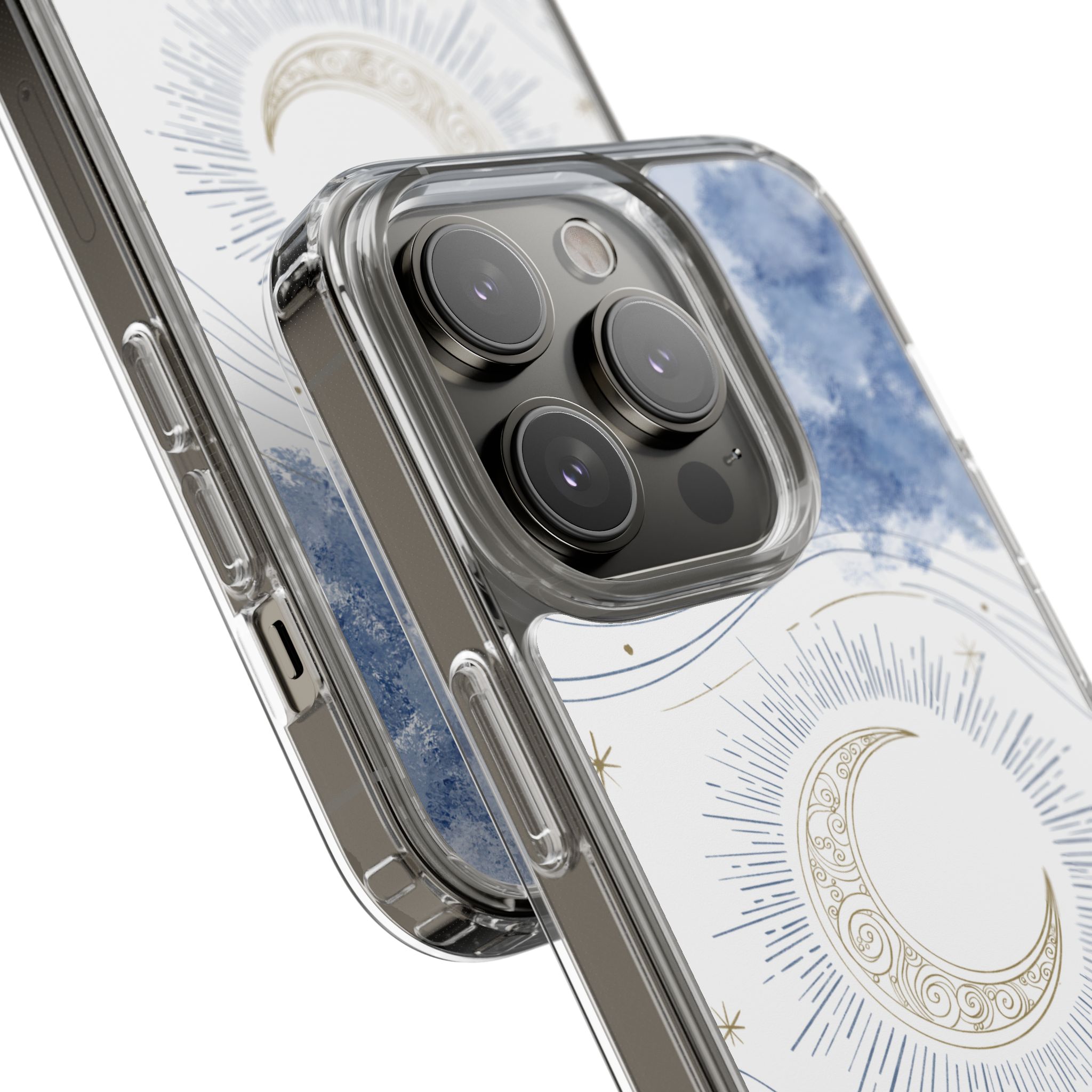 Celestial Flow – Moonlight Magic Clear Phone Case - Image 102