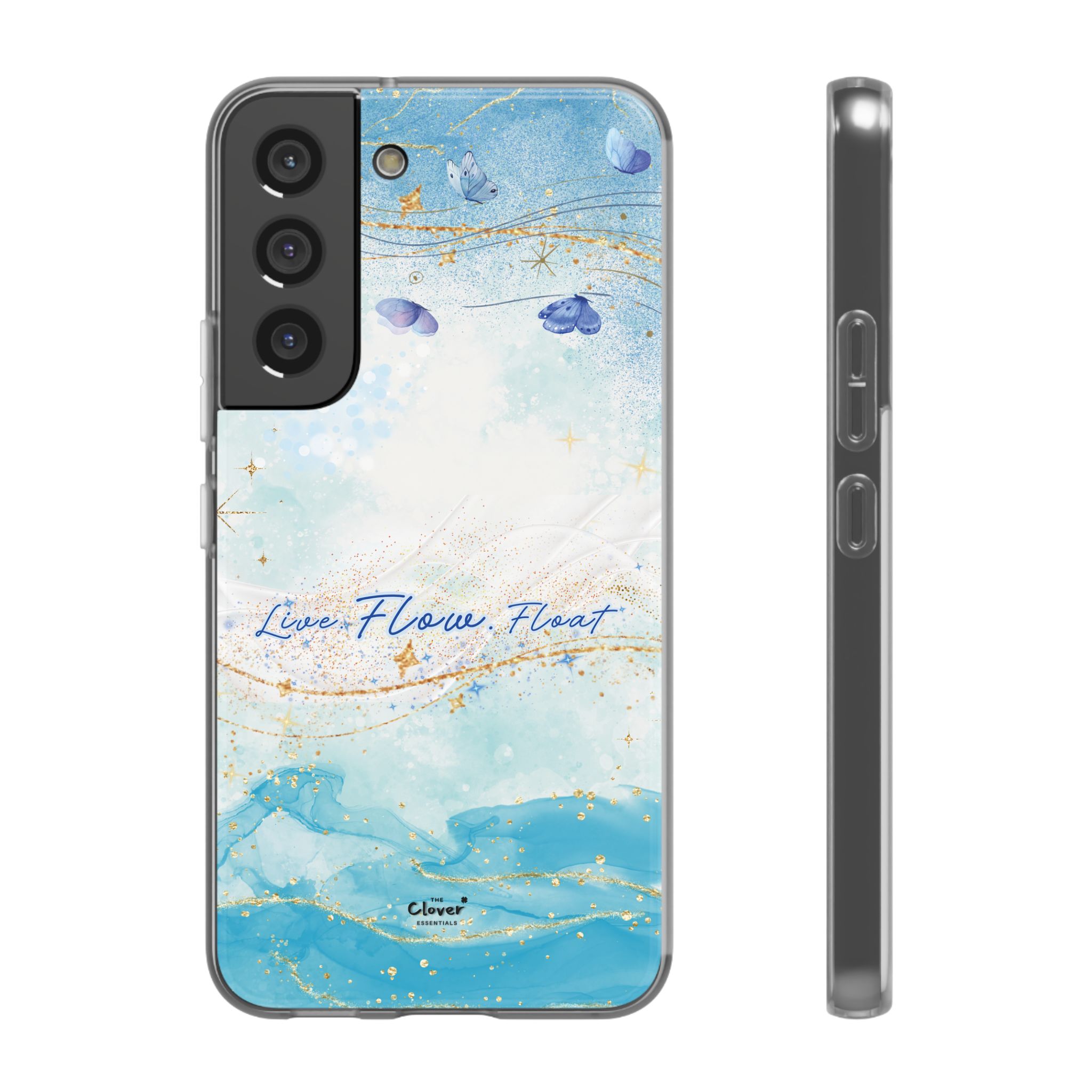 "Live. Flow. Float." — Serene Butterfly Flexi Phone Case - Image 123