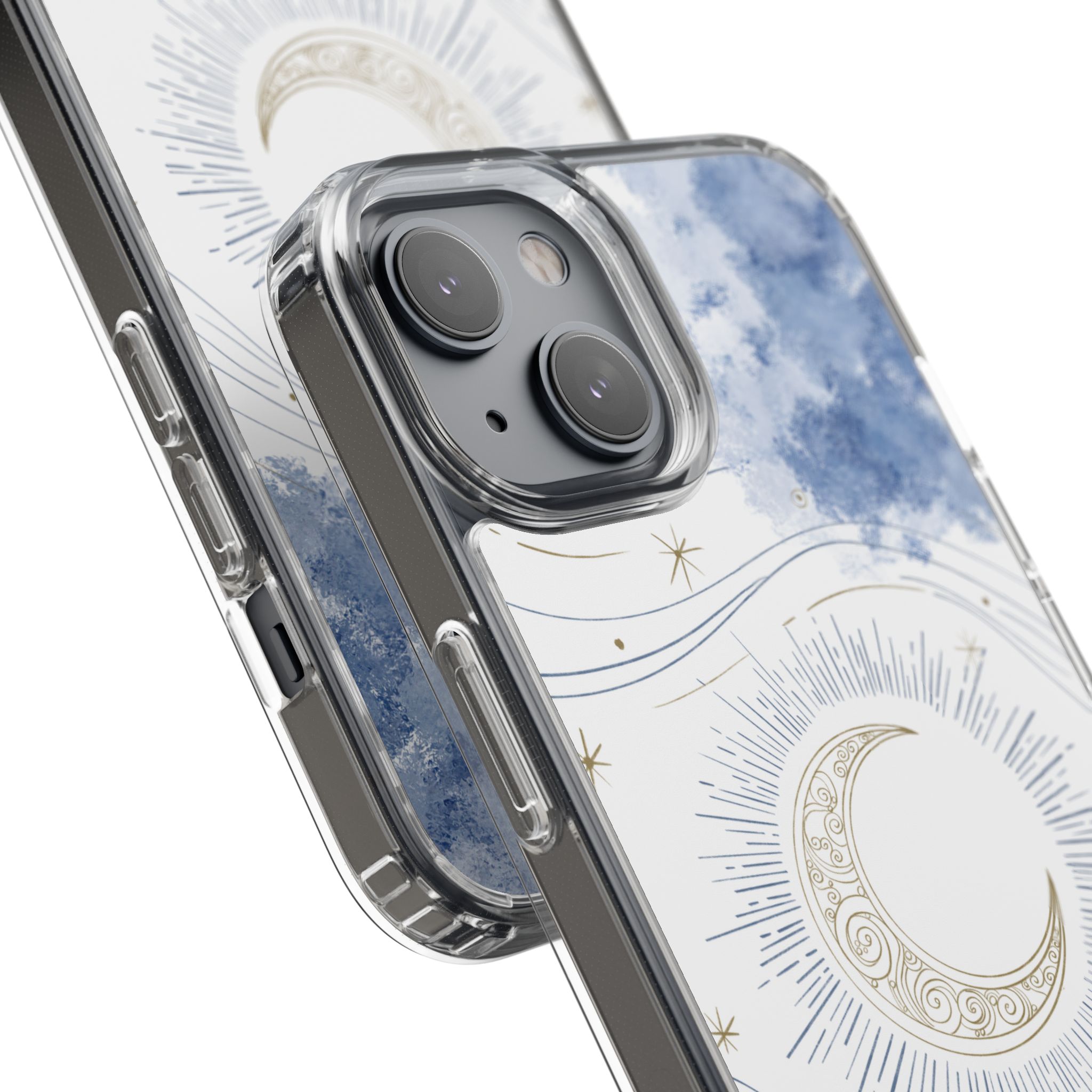 Celestial Flow – Moonlight Magic Clear Phone Case - Image 98