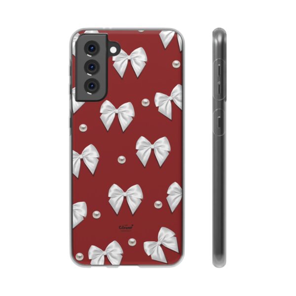 Flexi Case - Elegant Pearl & Bow Red Flexi Case - Holiday Gift for Fashion Lovers - Image 84