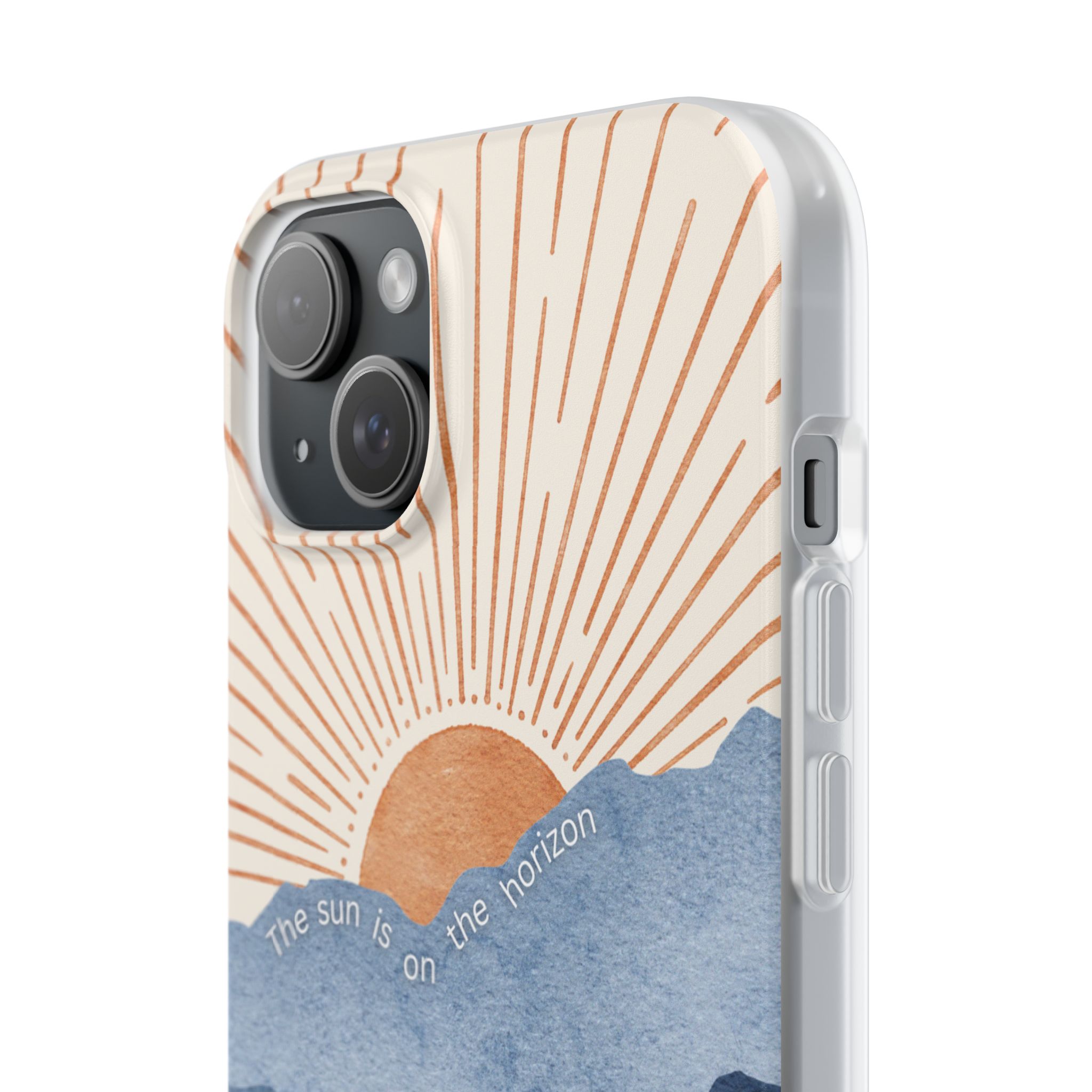 "The Sun is on the Horizon" – Sunrise Serenity Flexi Phone Case - Image 224
