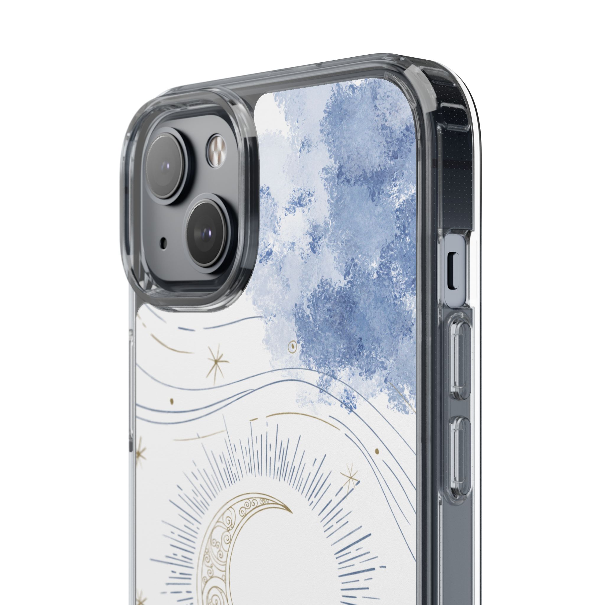 Celestial Flow – Moonlight Magic Clear Phone Case - Image 107