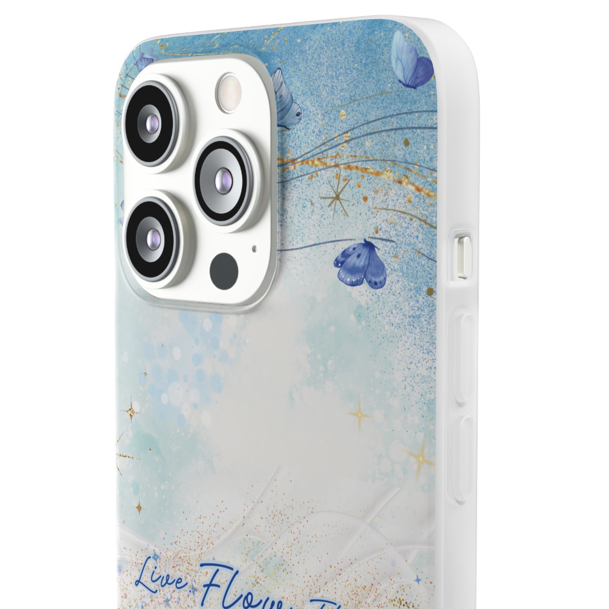 "Live. Flow. Float." — Serene Butterfly Flexi Phone Case - Image 95