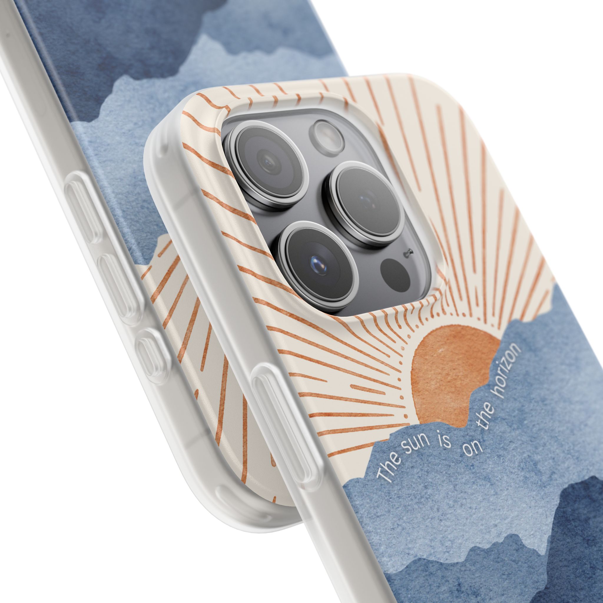 "The Sun is on the Horizon" – Sunrise Serenity Flexi Phone Case - Image 219