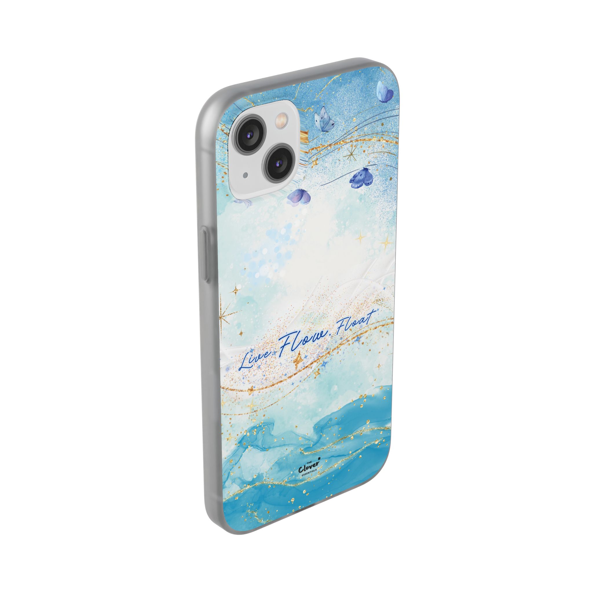 "Live. Flow. Float." — Serene Butterfly Flexi Phone Case - Image 182