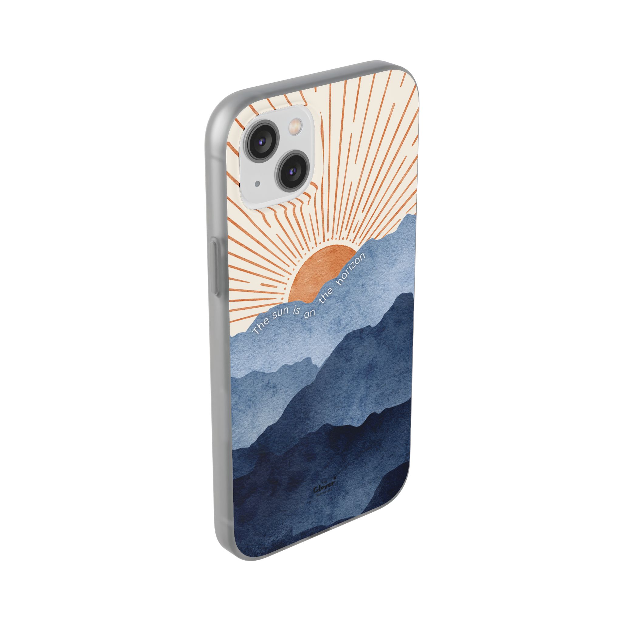 "The Sun is on the Horizon" – Sunrise Serenity Flexi Phone Case - Image 179