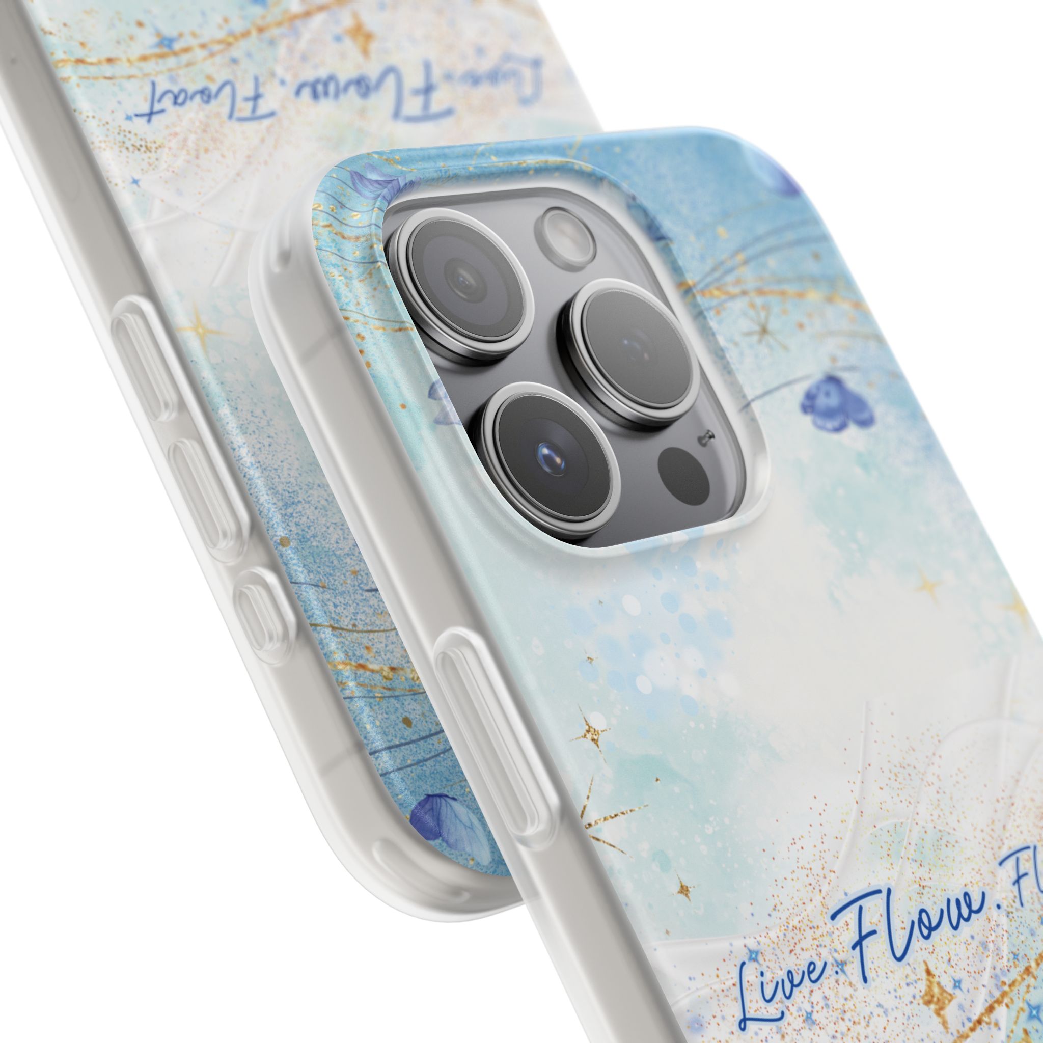 "Live. Flow. Float." — Serene Butterfly Flexi Phone Case - Image 206