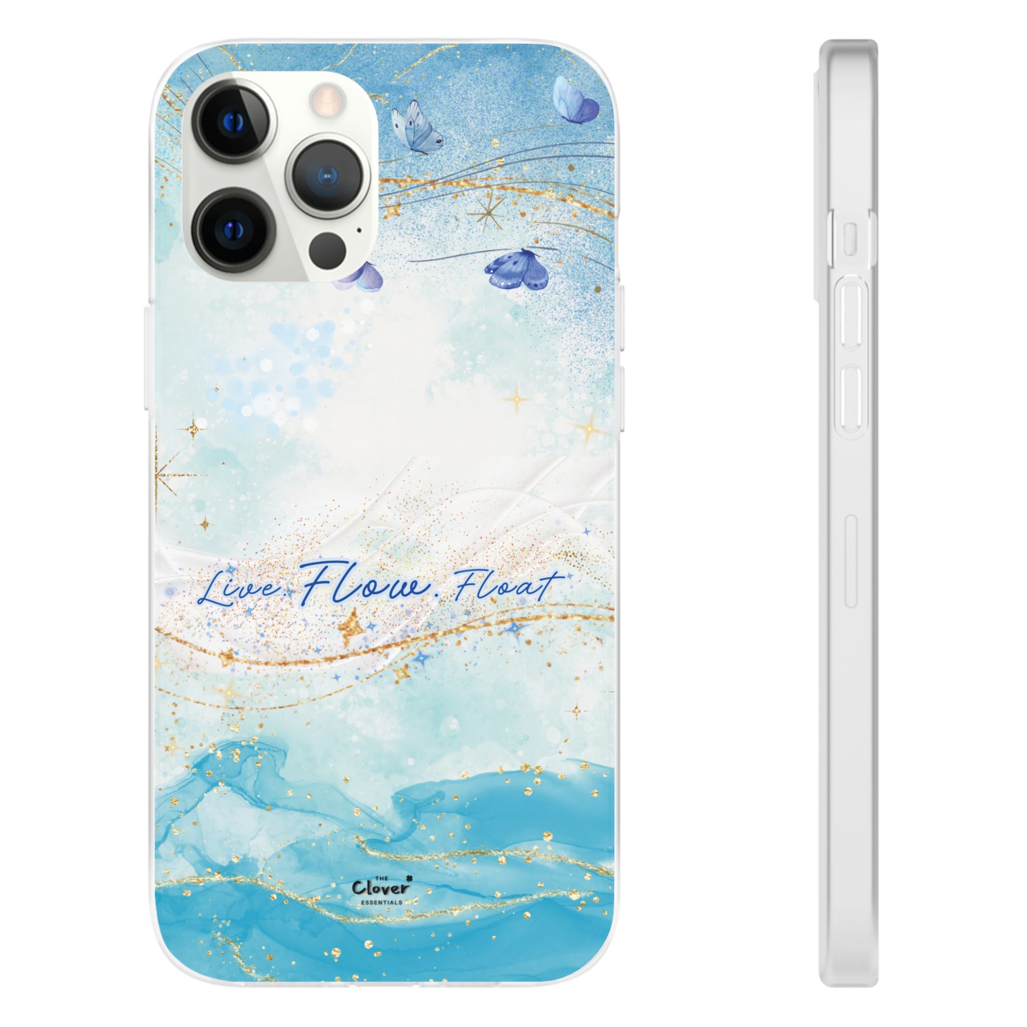 "Live. Flow. Float." — Serene Butterfly Flexi Phone Case - Image 54