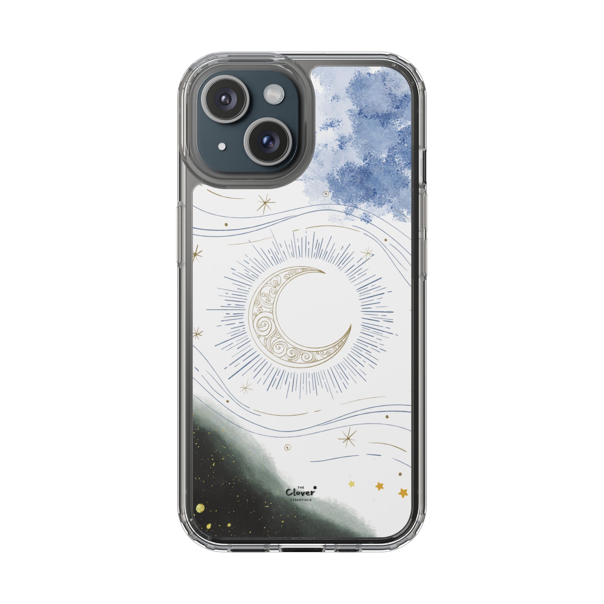 Celestial Flow – Moonlight Magic Clear Phone Case - Image 80