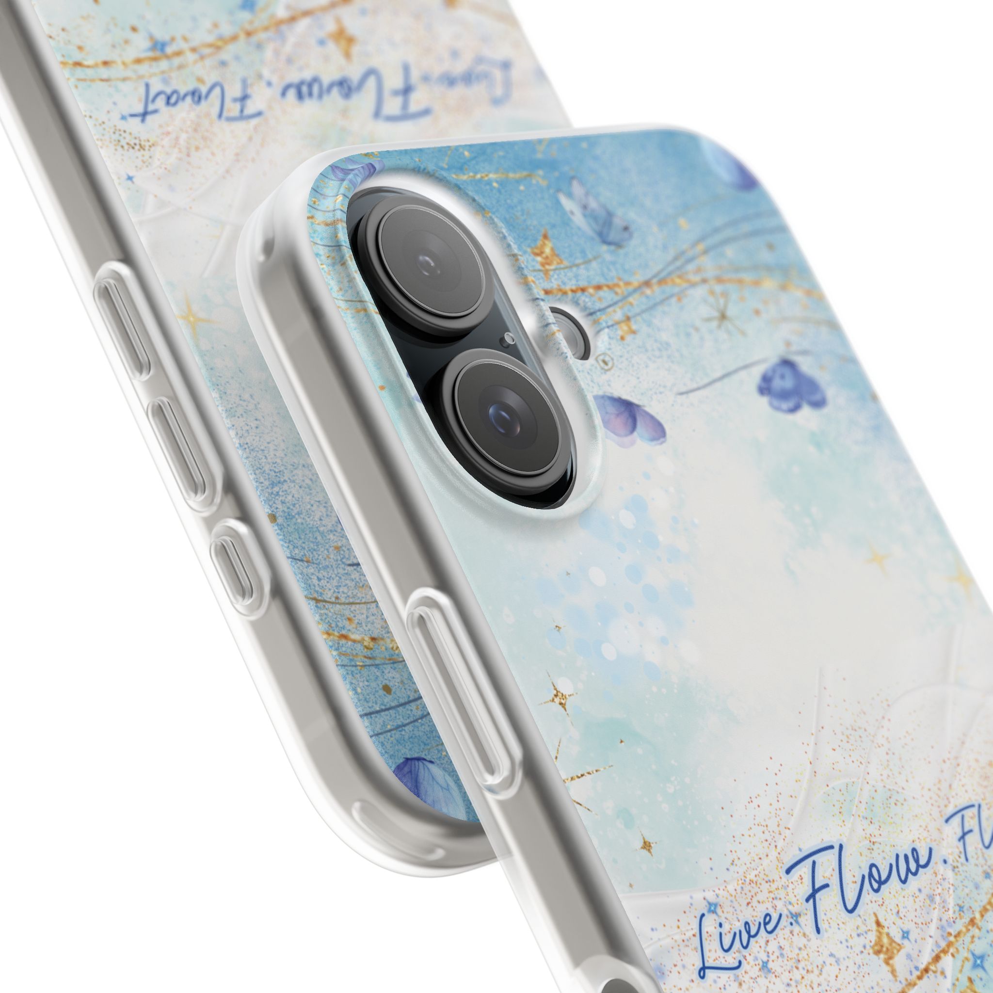 "Live. Flow. Float." — Serene Butterfly Flexi Phone Case - Image 236