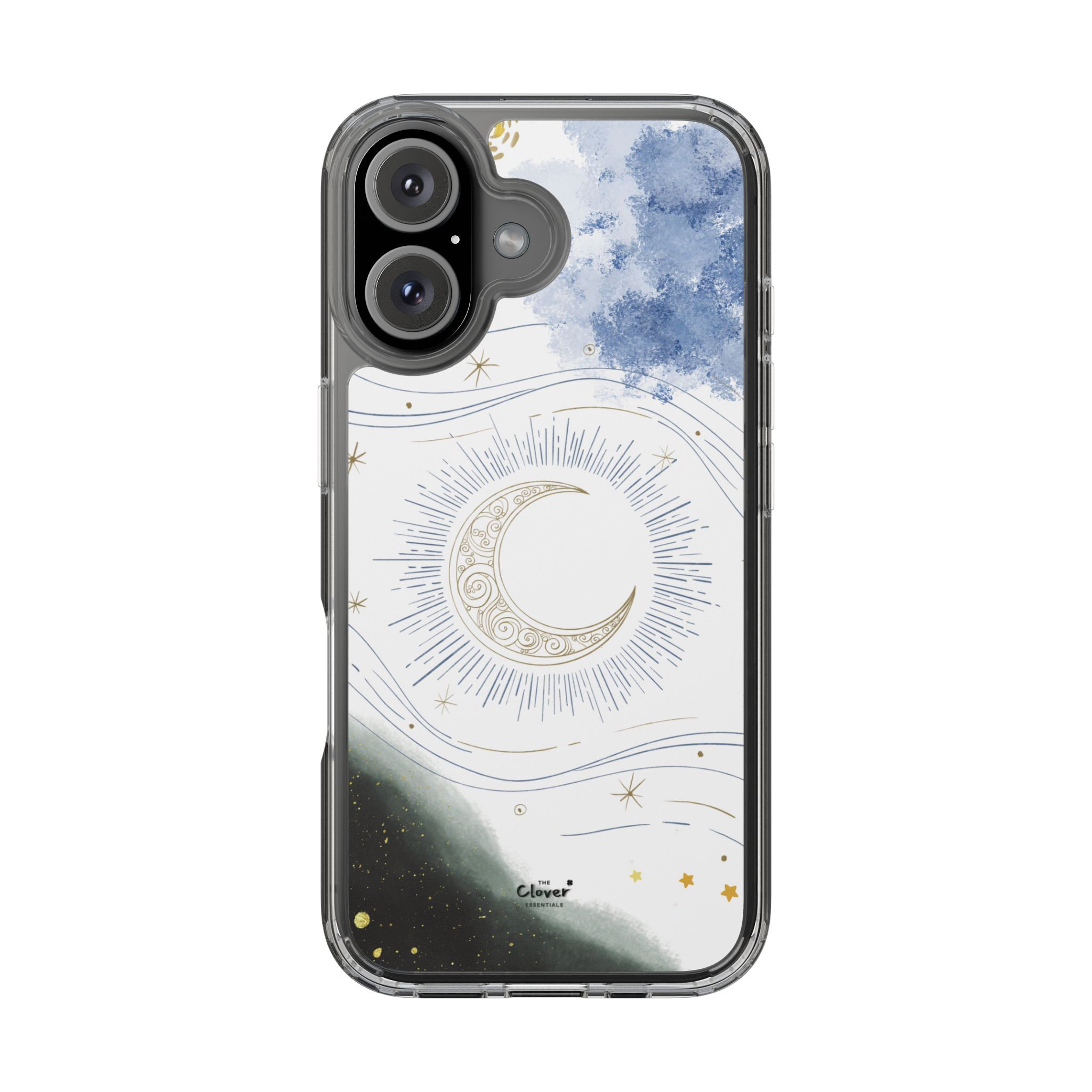 Celestial Flow – Moonlight Magic Clear Phone Case - Image 64