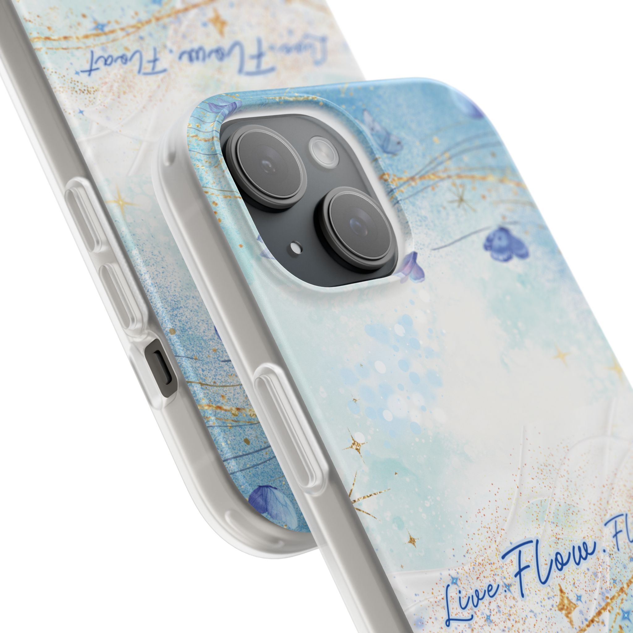 "Live. Flow. Float." — Serene Butterfly Flexi Phone Case - Image 218