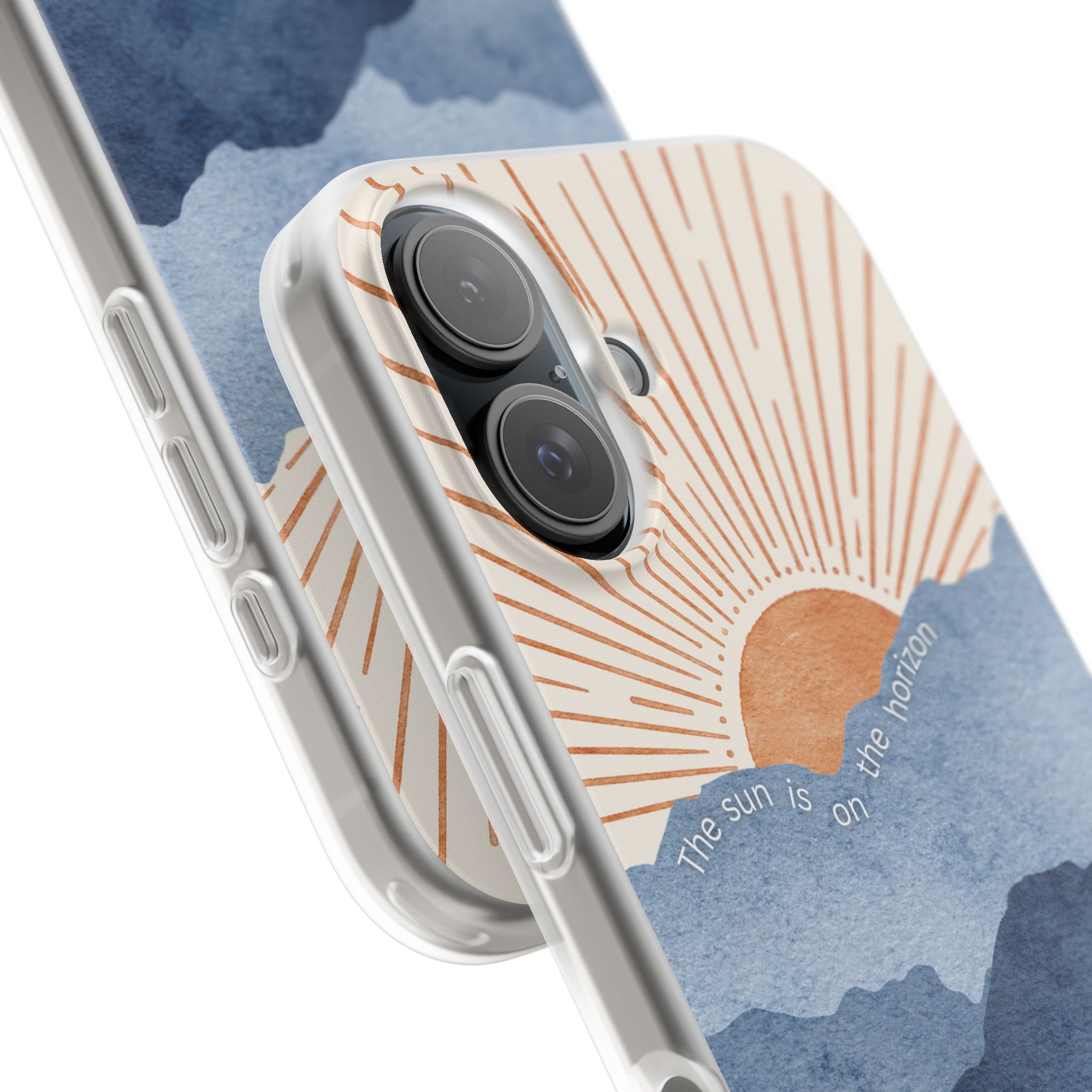 "The Sun is on the Horizon" – Sunrise Serenity Flexi Phone Case - Image 233
