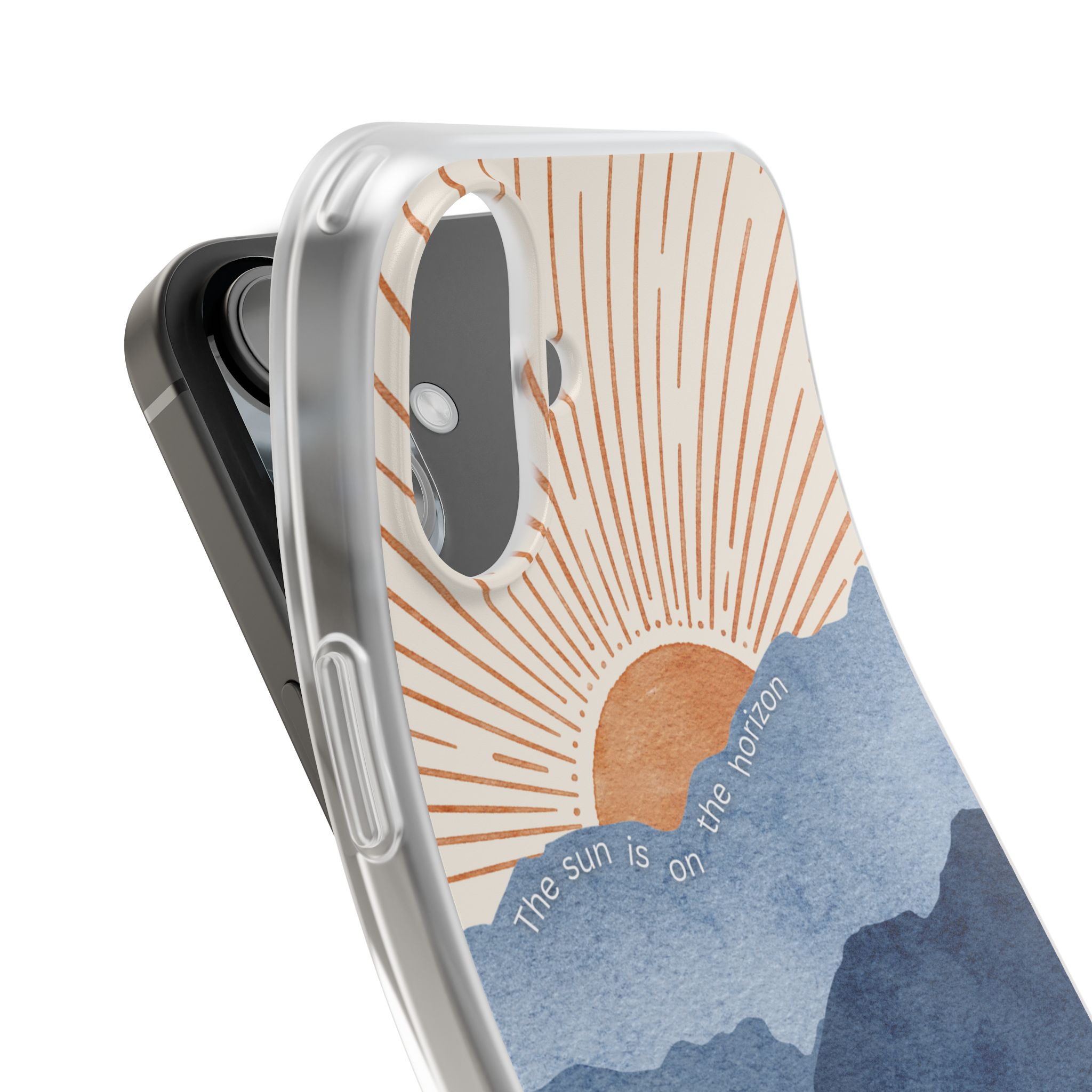 "The Sun is on the Horizon" – Sunrise Serenity Flexi Phone Case - Image 237