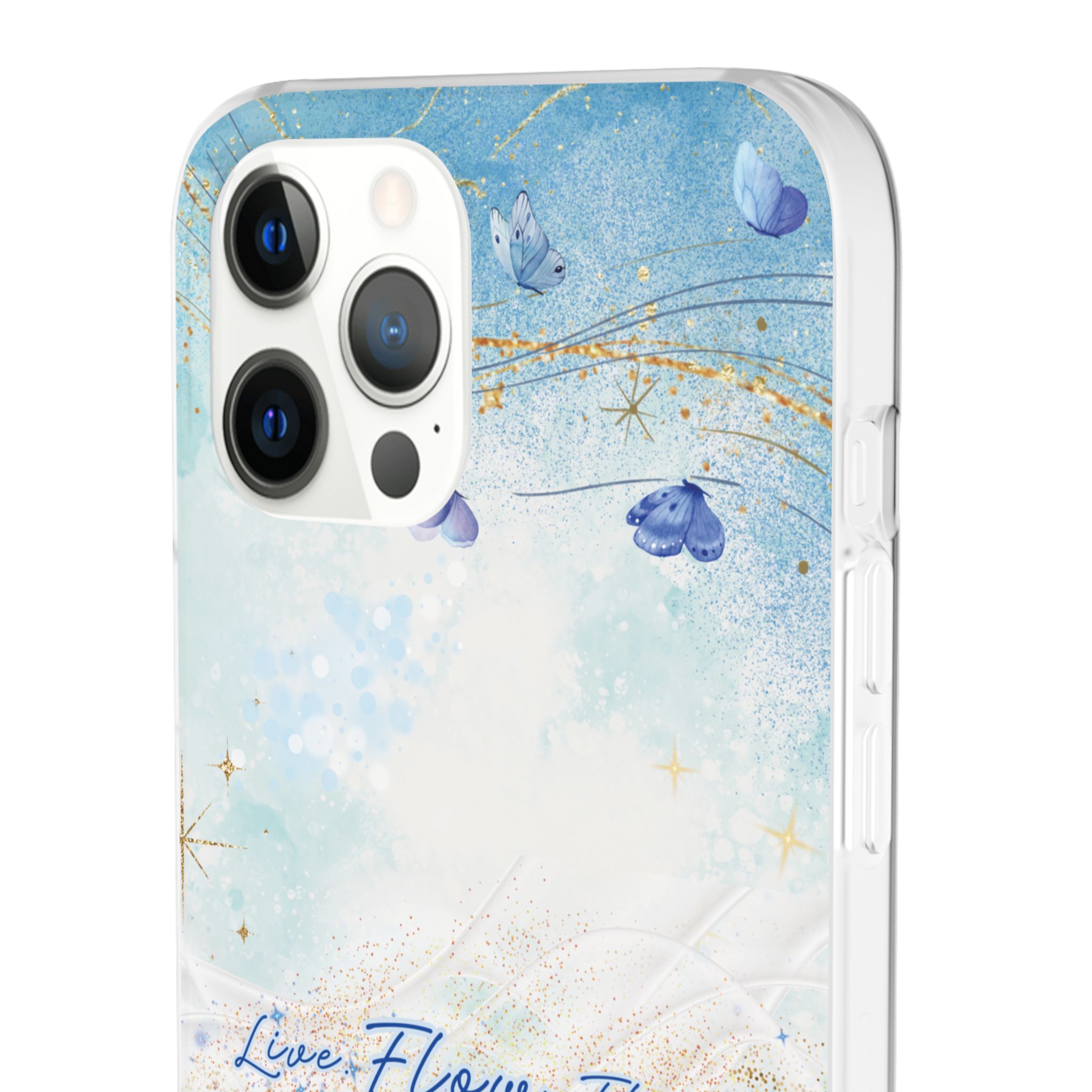 "Live. Flow. Float." — Serene Butterfly Flexi Phone Case - Image 55