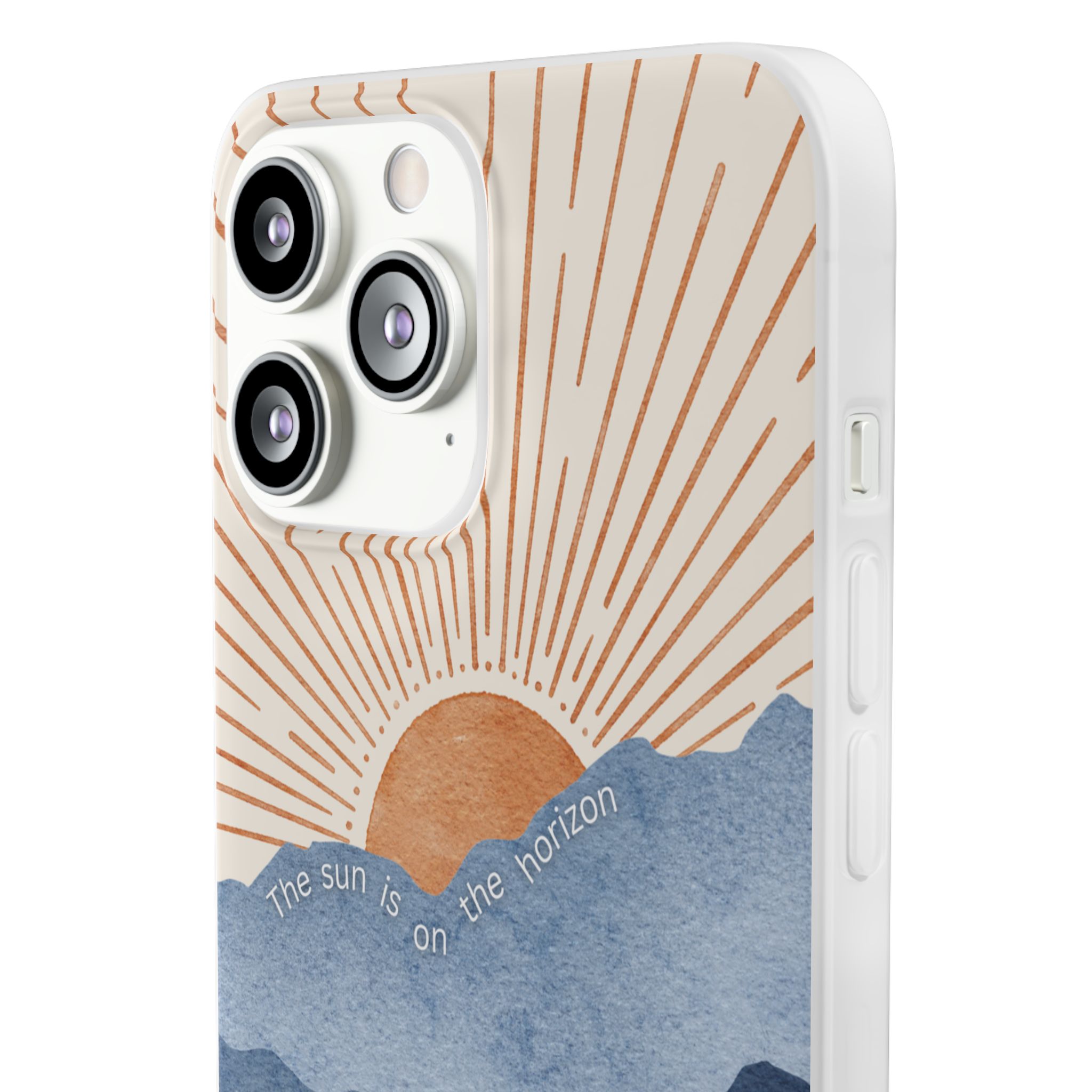 "The Sun is on the Horizon" – Sunrise Serenity Flexi Phone Case - Image 88