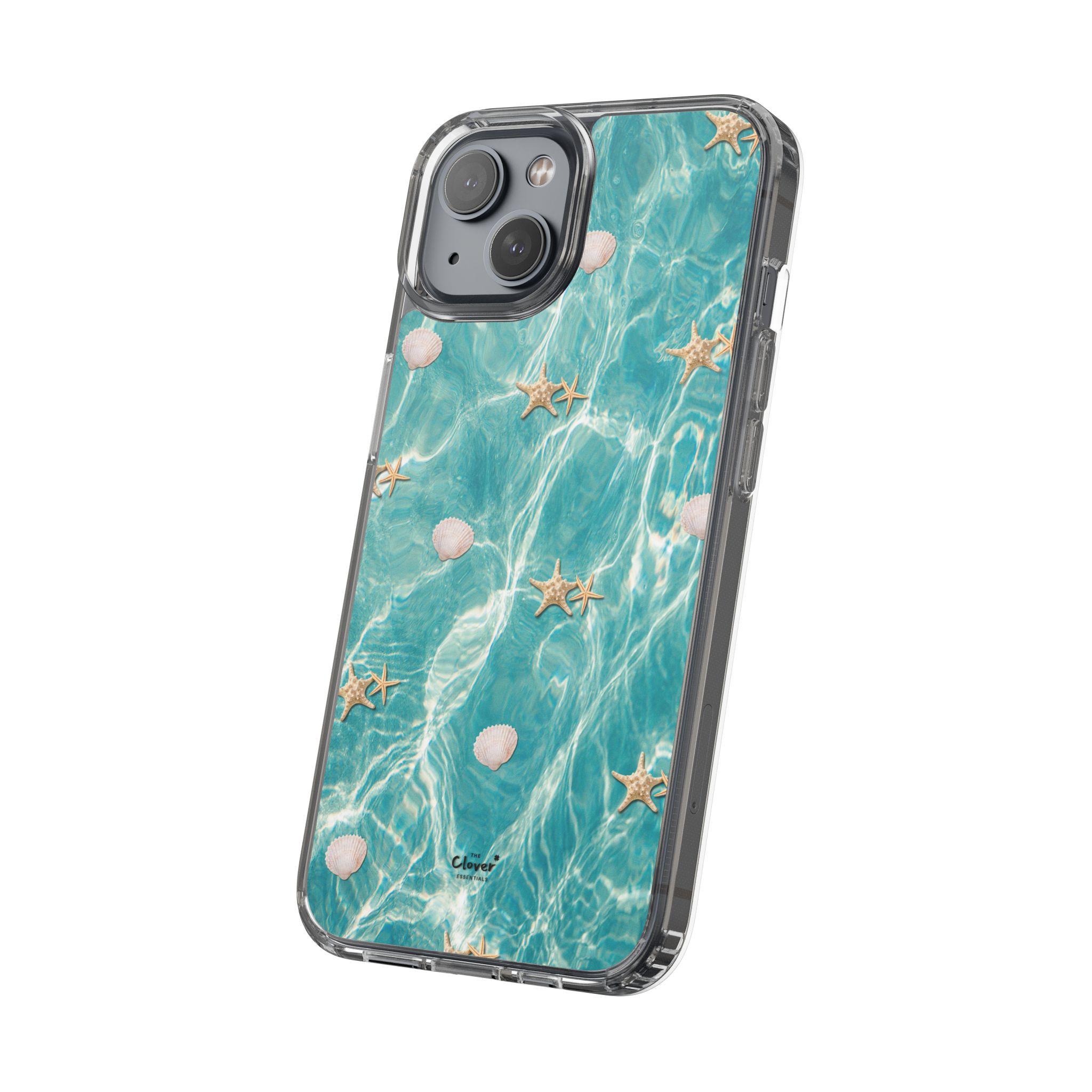 Beach-Inspired Clear Phone Case with Seashells - Image 121