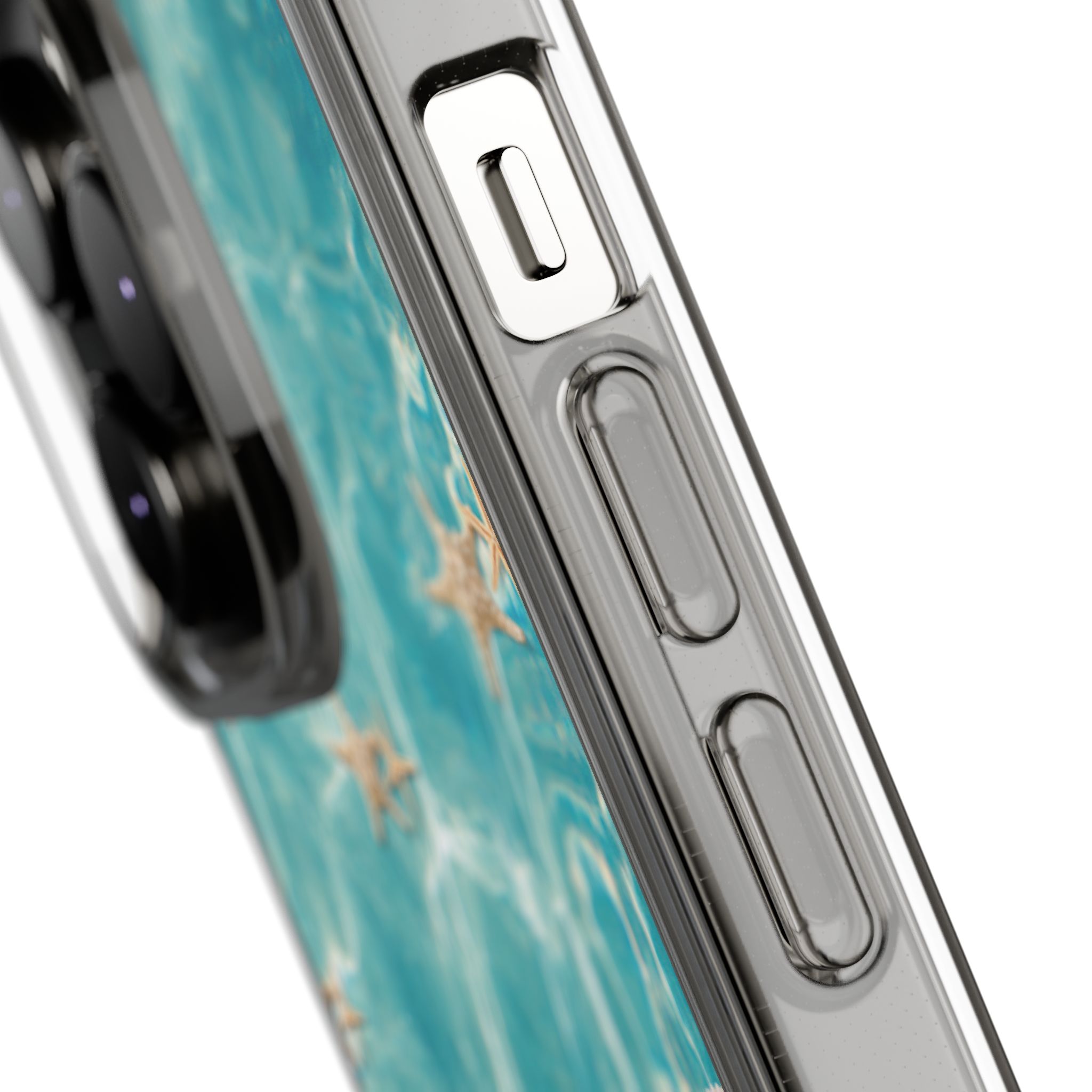 Beach-Inspired Clear Phone Case with Seashells - Image 131